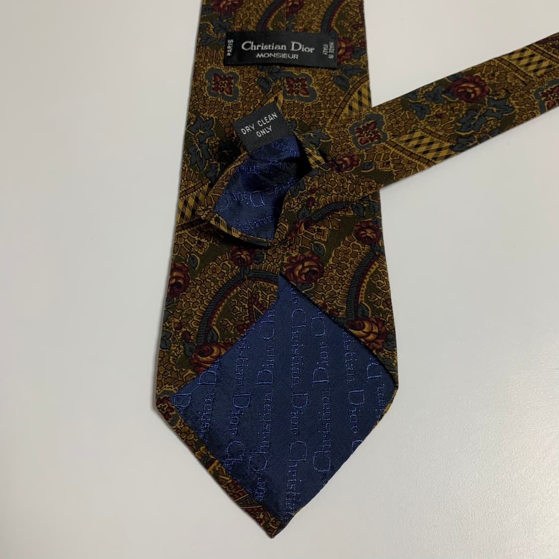크리스찬 디올(Dior) 페이즐리 명품 이태리넥타이 100실크 9.3cm 상품이미지7