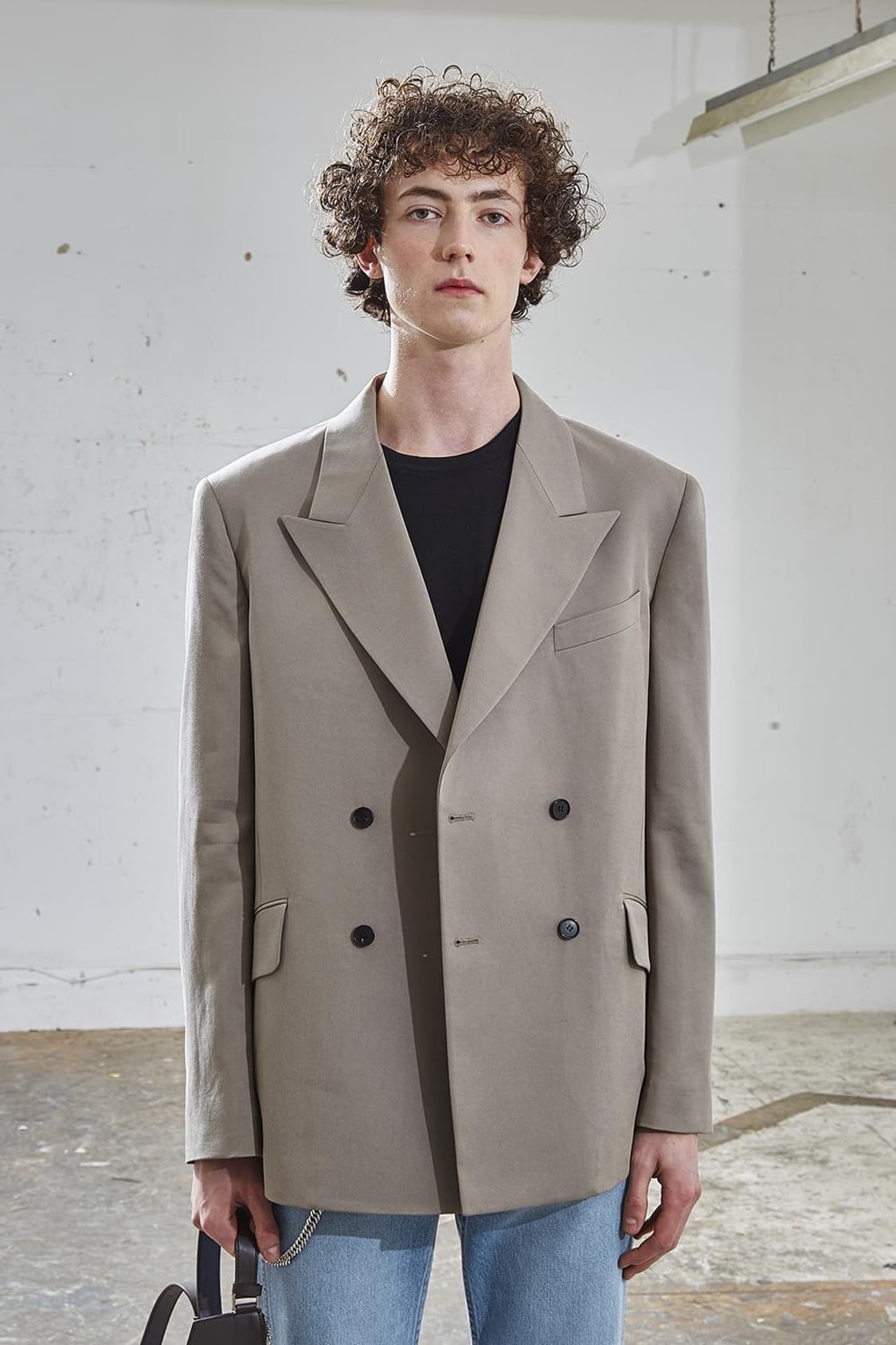 벨리에 / 텐셀 더블 브레스티드 블레이저/ L 웜그레이 상품이미지2