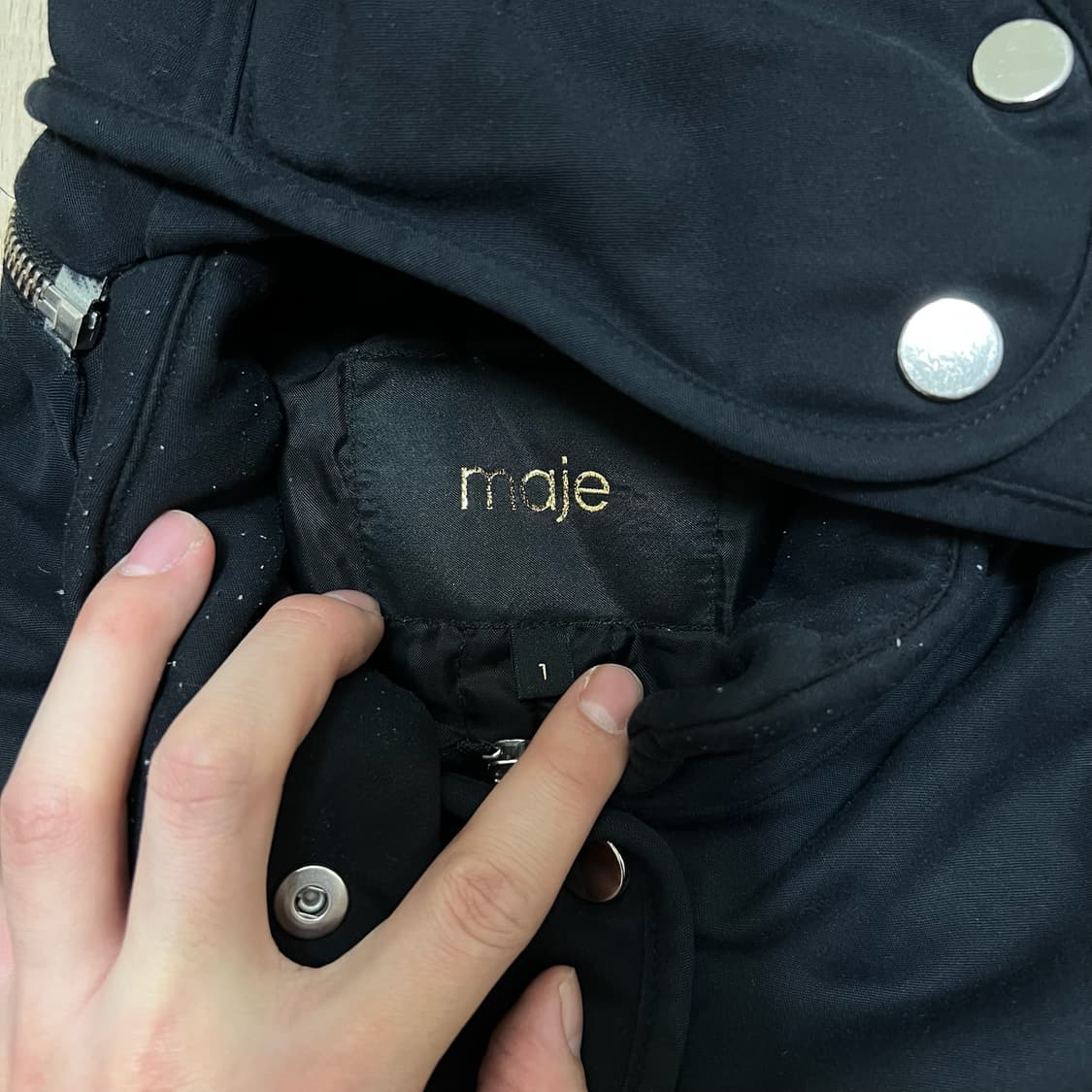 마쥬 여성 클래식 버튼 후드 패딩 1사이즈  상품이미지4