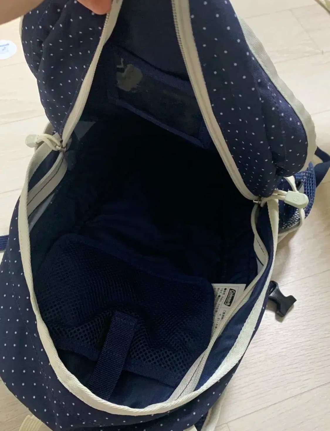 콜맨 도트 백팩 일본 빈티지 모리걸 하구미 마루 카모메산장 카메 상품이미지3