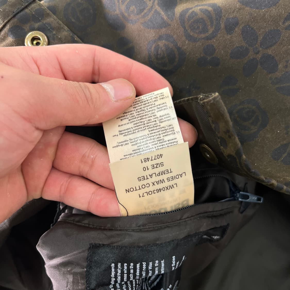 W95 바버 로즈 알리 왁스자켓 상품이미지6