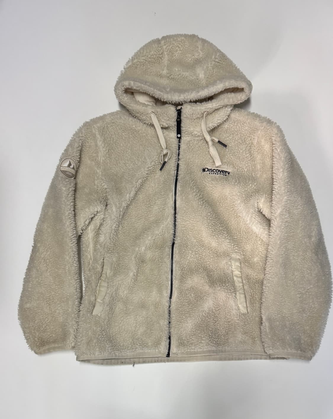 여성 디스커버리 뽀글이 후드 플리스 자켓 L 상품이미지1