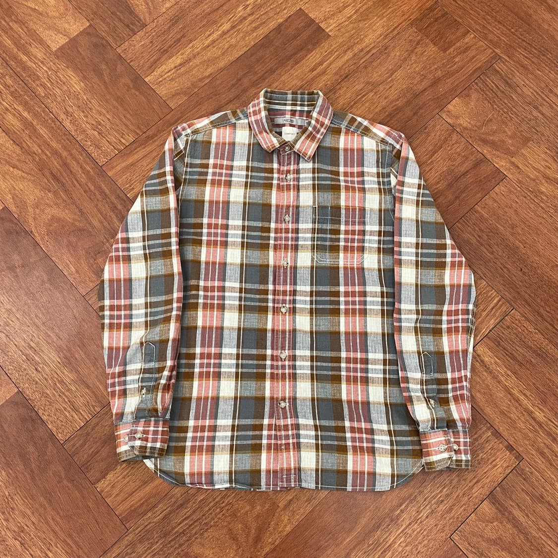 시리즈 린넨 혼방 체크 셔츠 상품이미지1