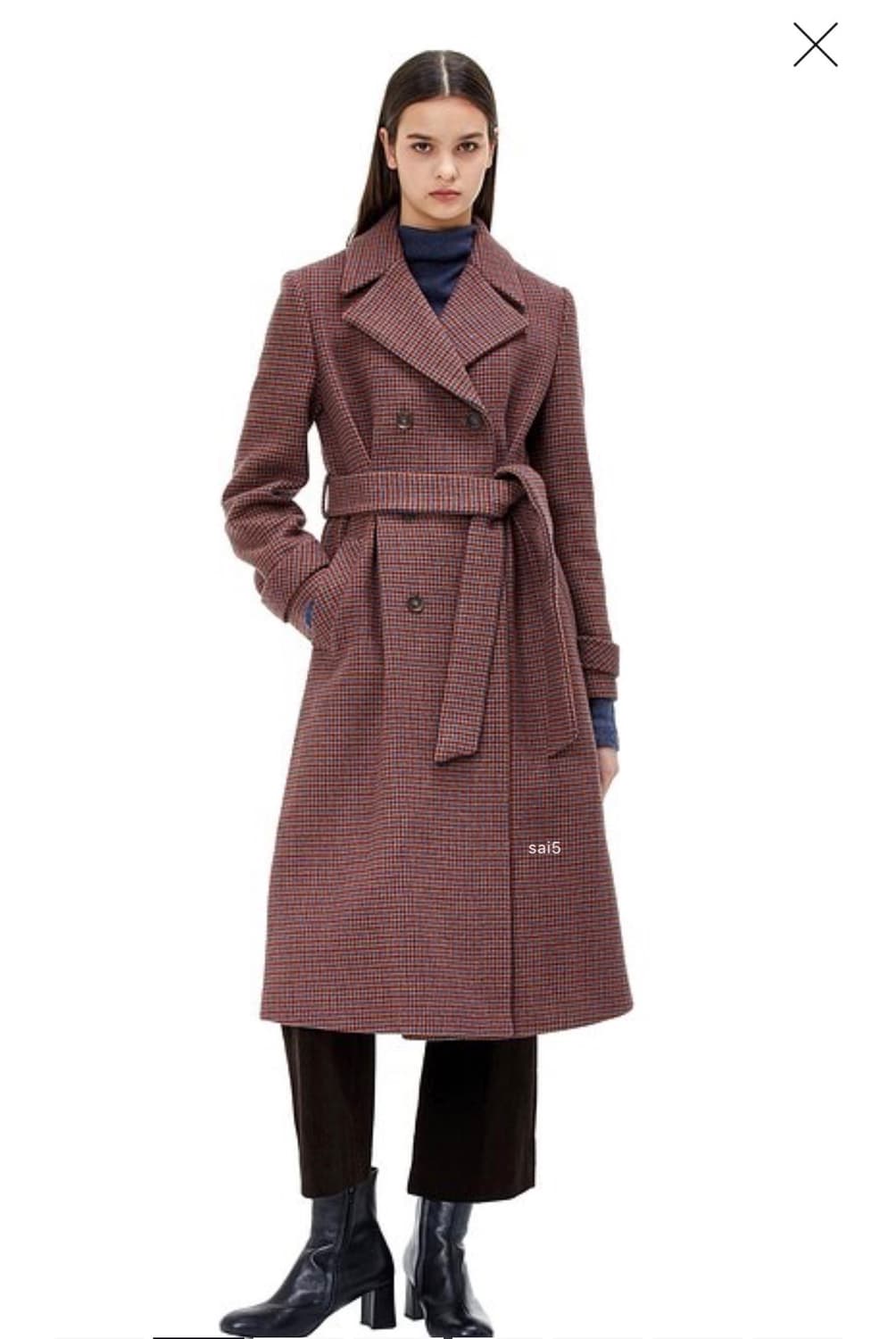 미착용 스튜디오톰보이 아뜰리에 체크 코트 상품이미지1