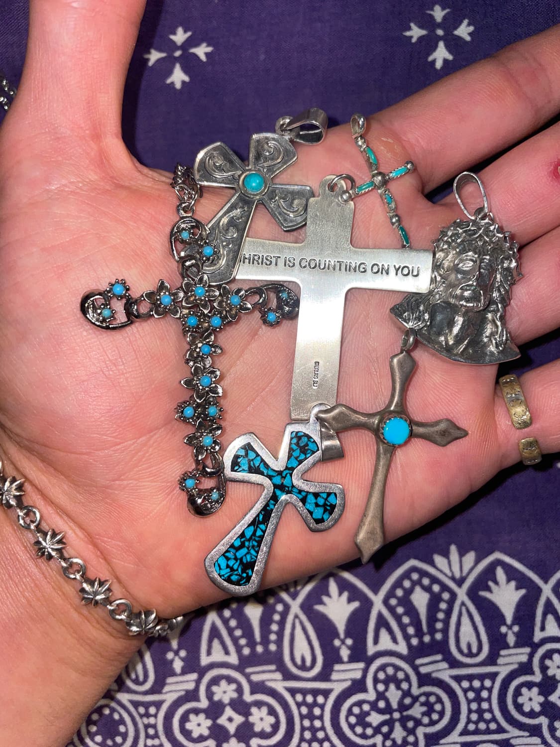 Vintage 925 Silver Jesus Pendant 상품이미지8