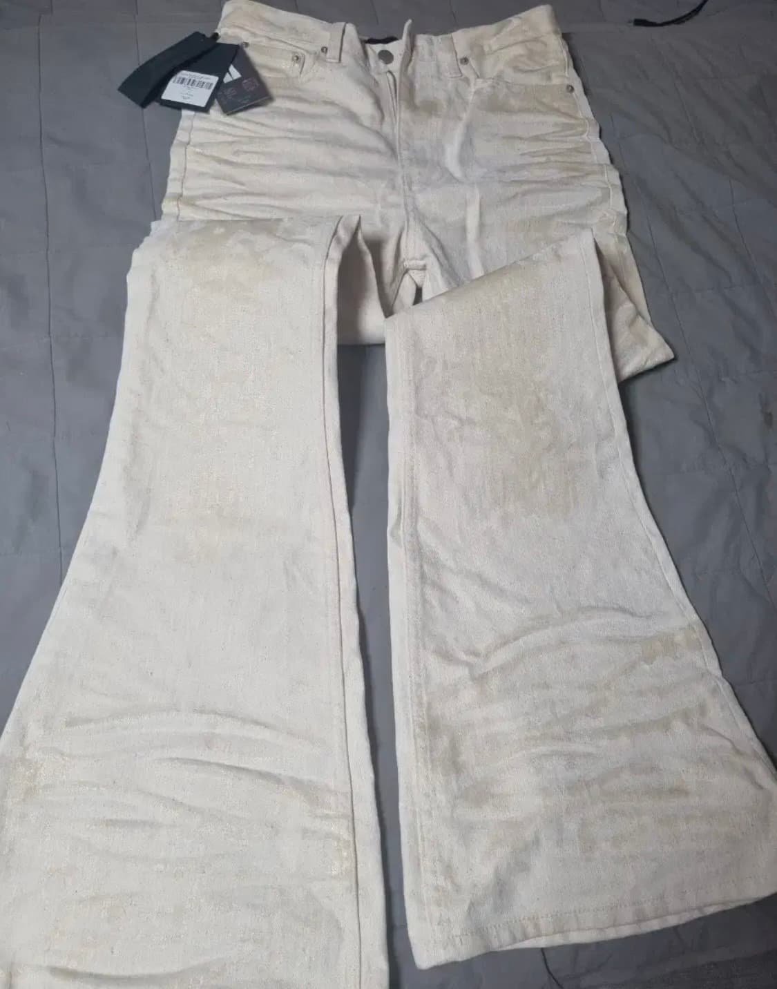 언더마이카 글레이셜 벨베틴 플레어드 진 아이보리 사이즈0 상품이미지1