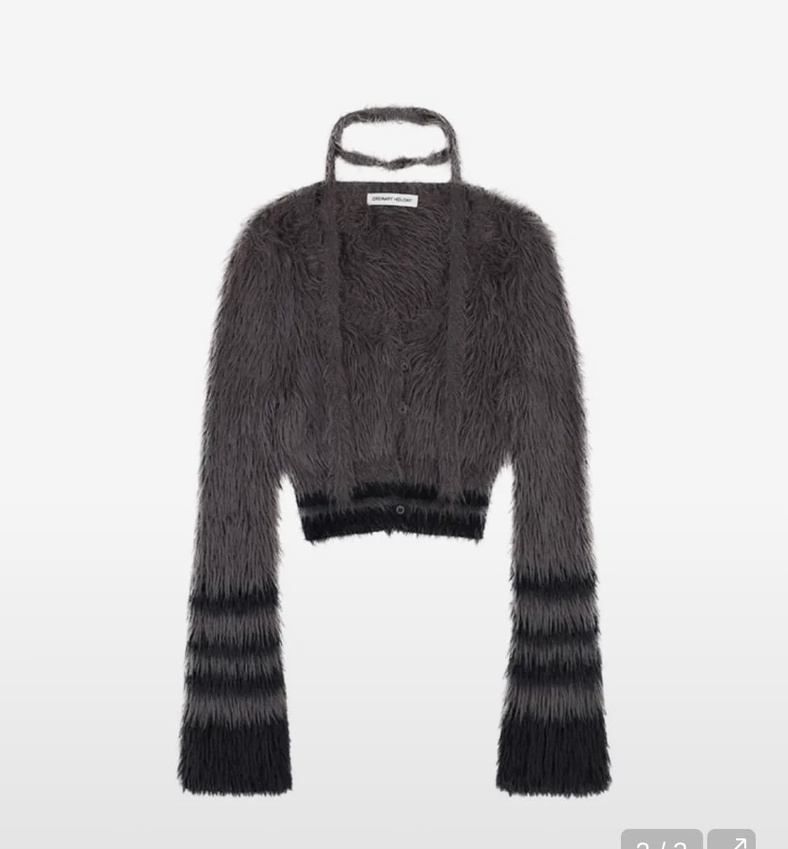 오디너리 홀리데이 헤어리슬림 가디건 [딥그레이] 상품이미지2