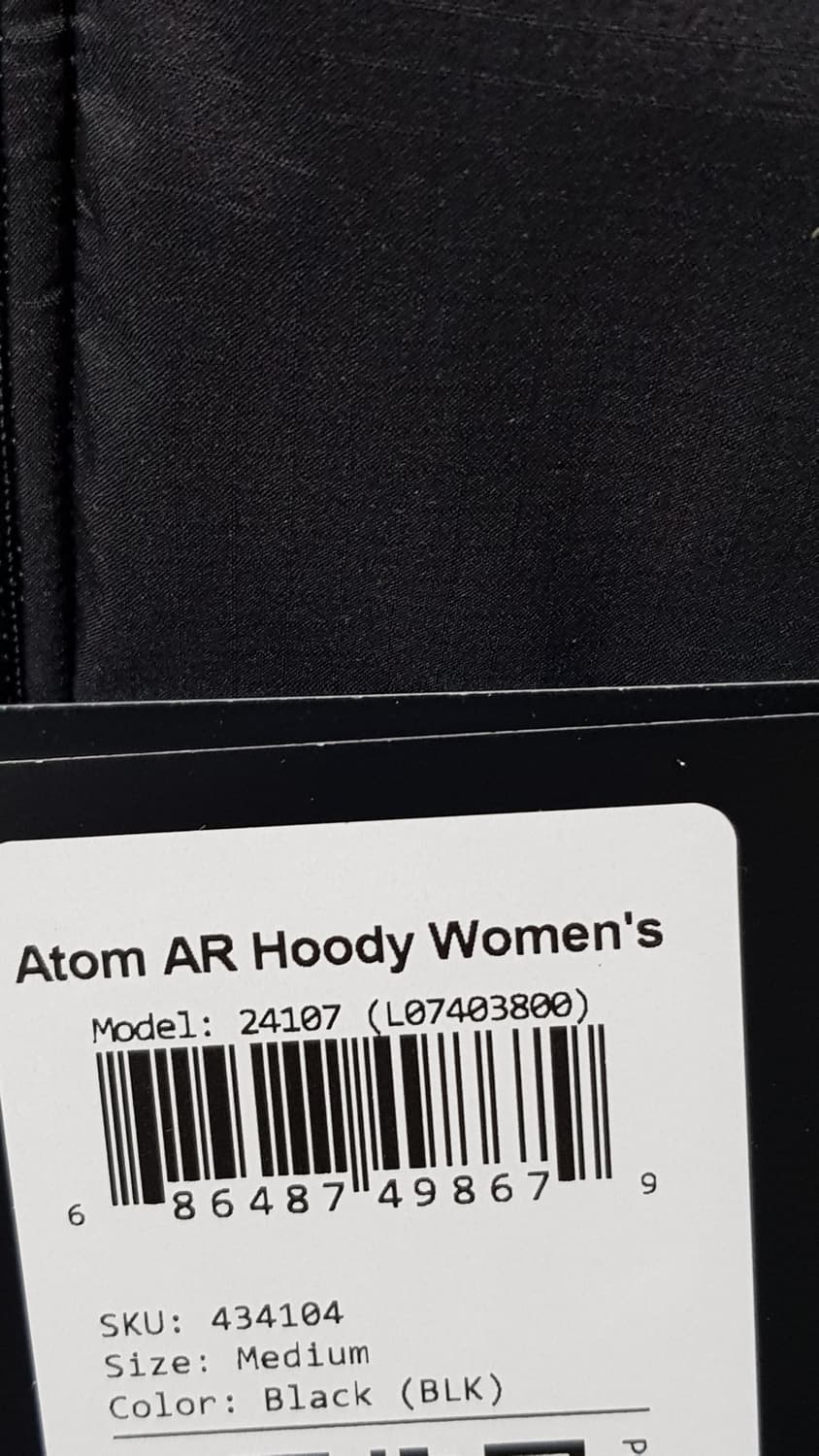 아크테릭스 아톰ar 우먼스 블랙 상품이미지4