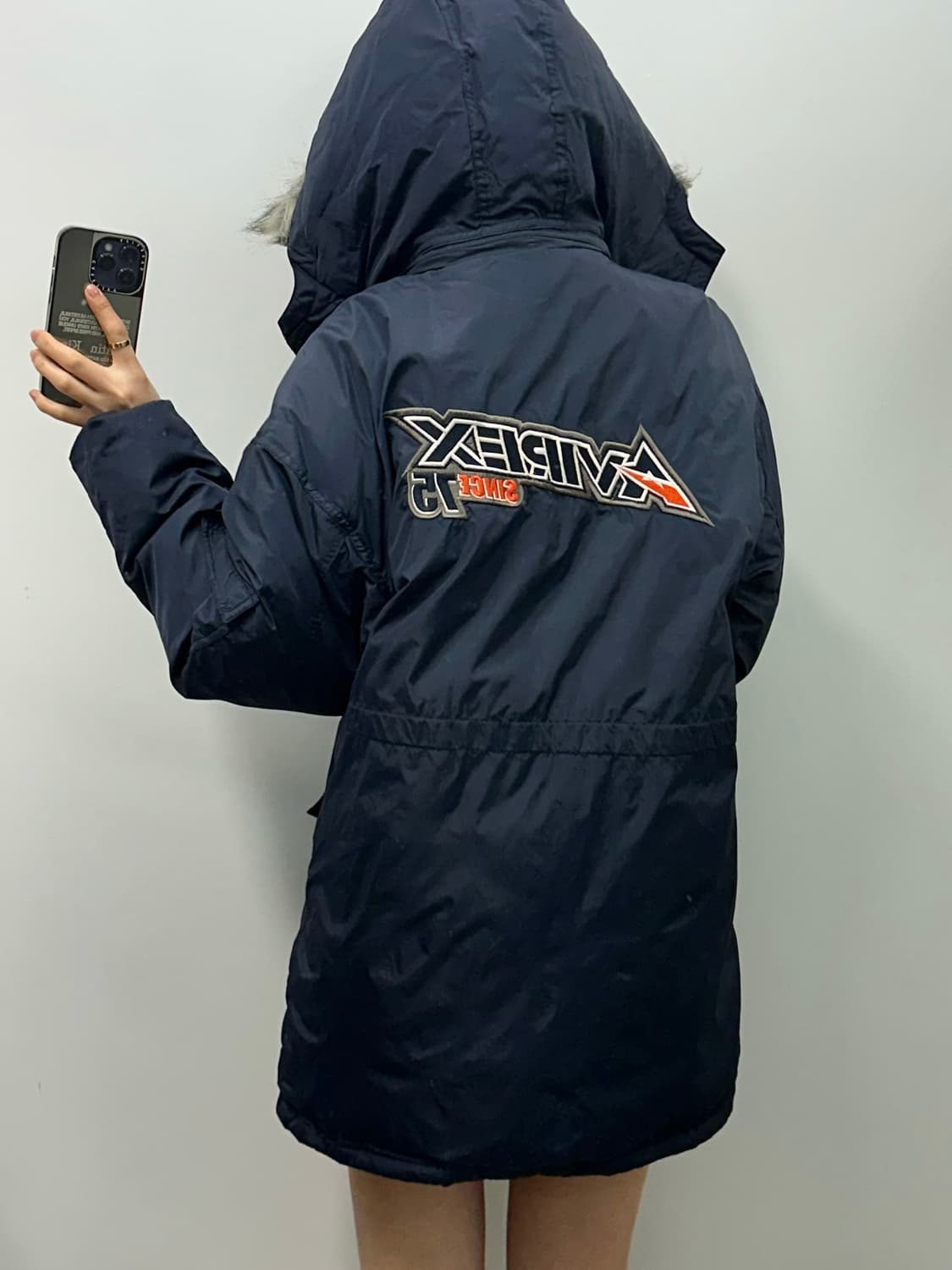 아비렉스 리버시블 라쿤 패딩 점퍼 상품이미지2