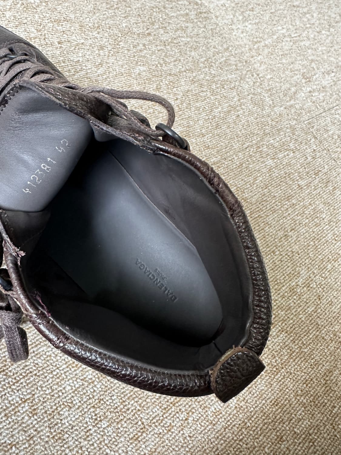 발렌시아가 아레나 다크브라운 레더 하이탑 상품이미지8