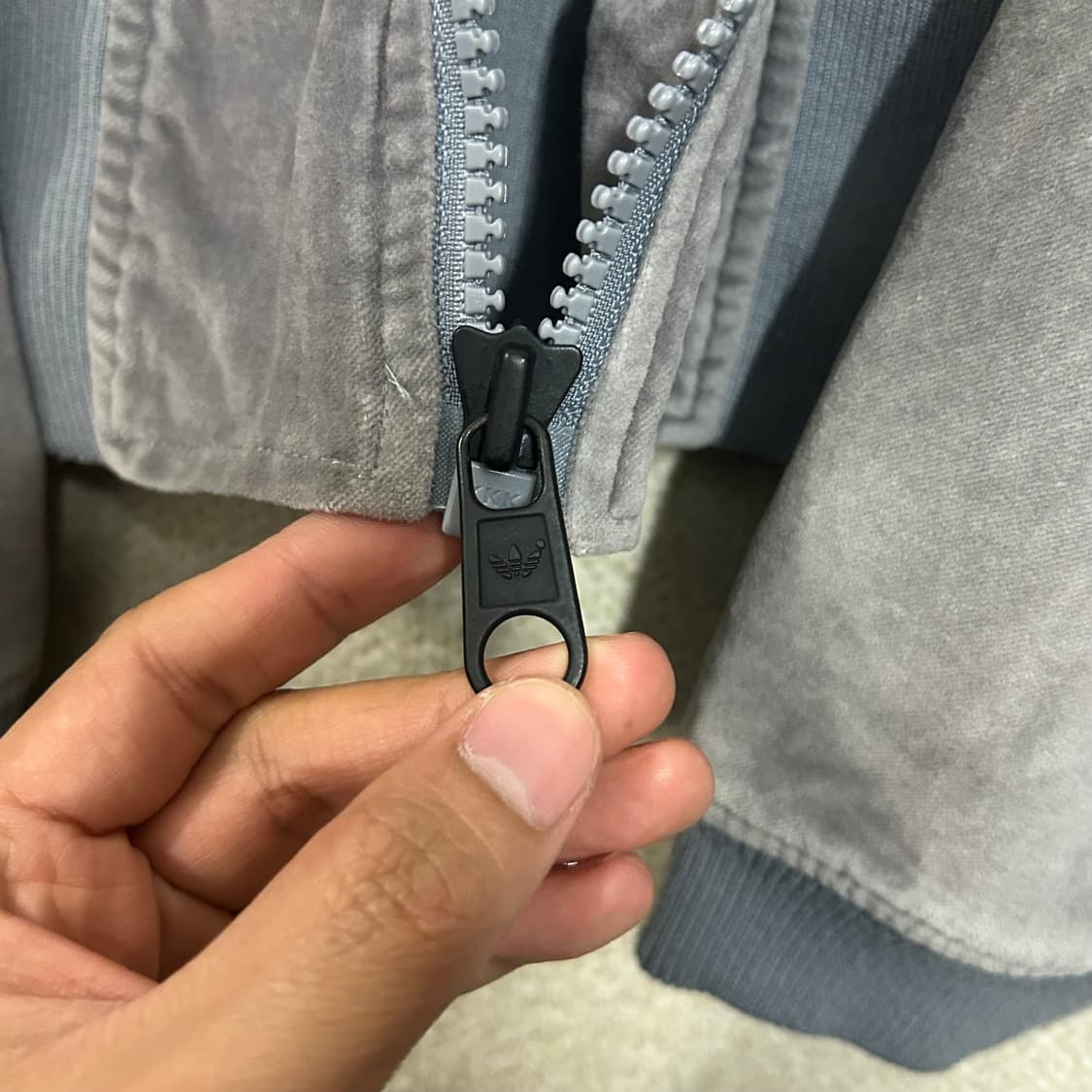 (2XL) 아디다스 블루버전 벨벳 져지 트랙탑 점퍼 상품이미지7