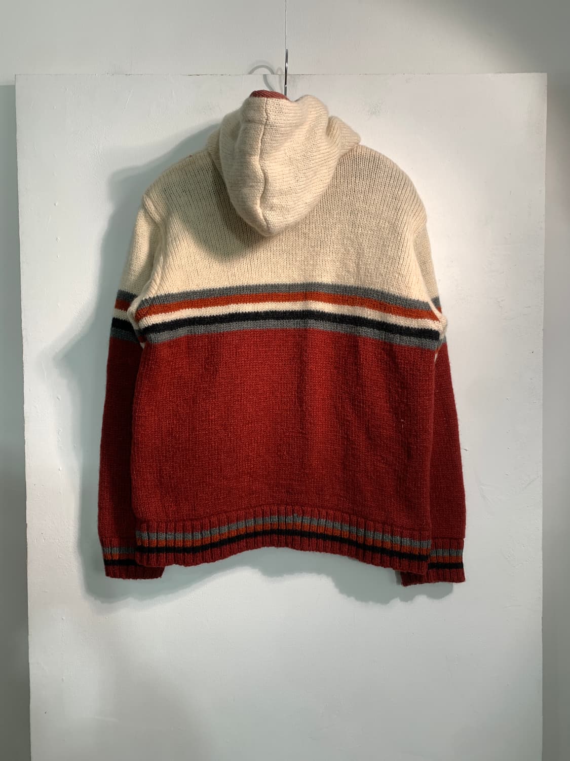 Wool 100% 캐나다 니트후드집업 s (made in nepal) 상품이미지2