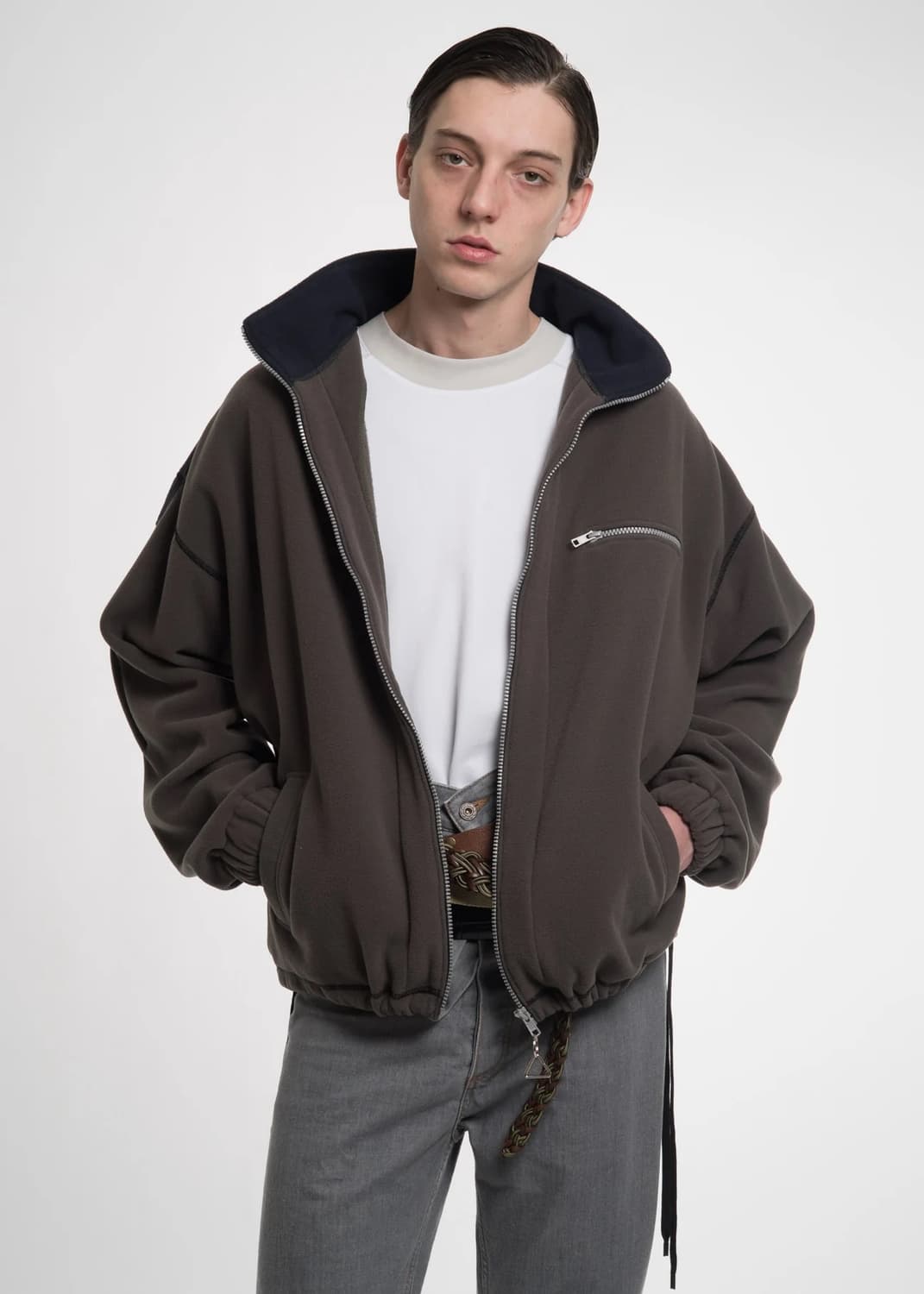 와이프로젝트 더블숄더 플리스 자켓 상품이미지1