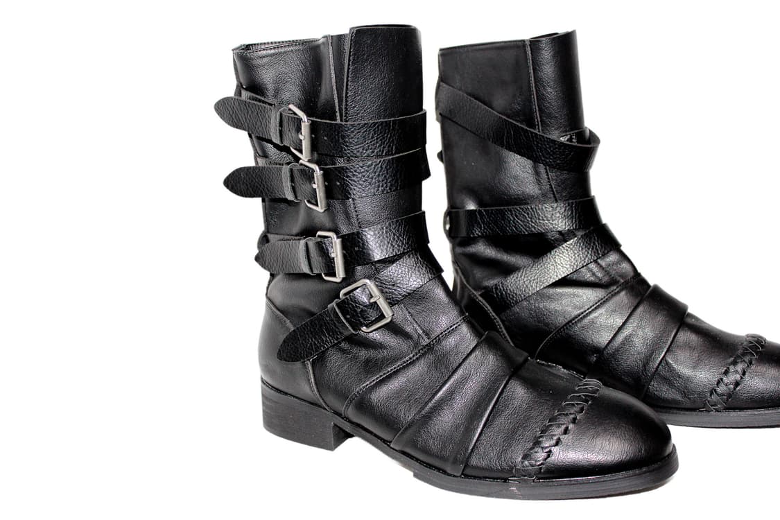 Whoop de doo Buckle Strap Leather Boots 상품이미지1