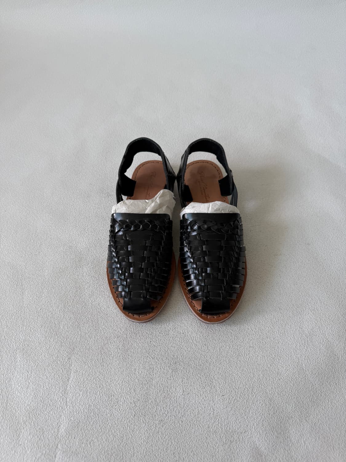 [EU37]Pre owned 레더 위밍 플랫 샌들 상품이미지2