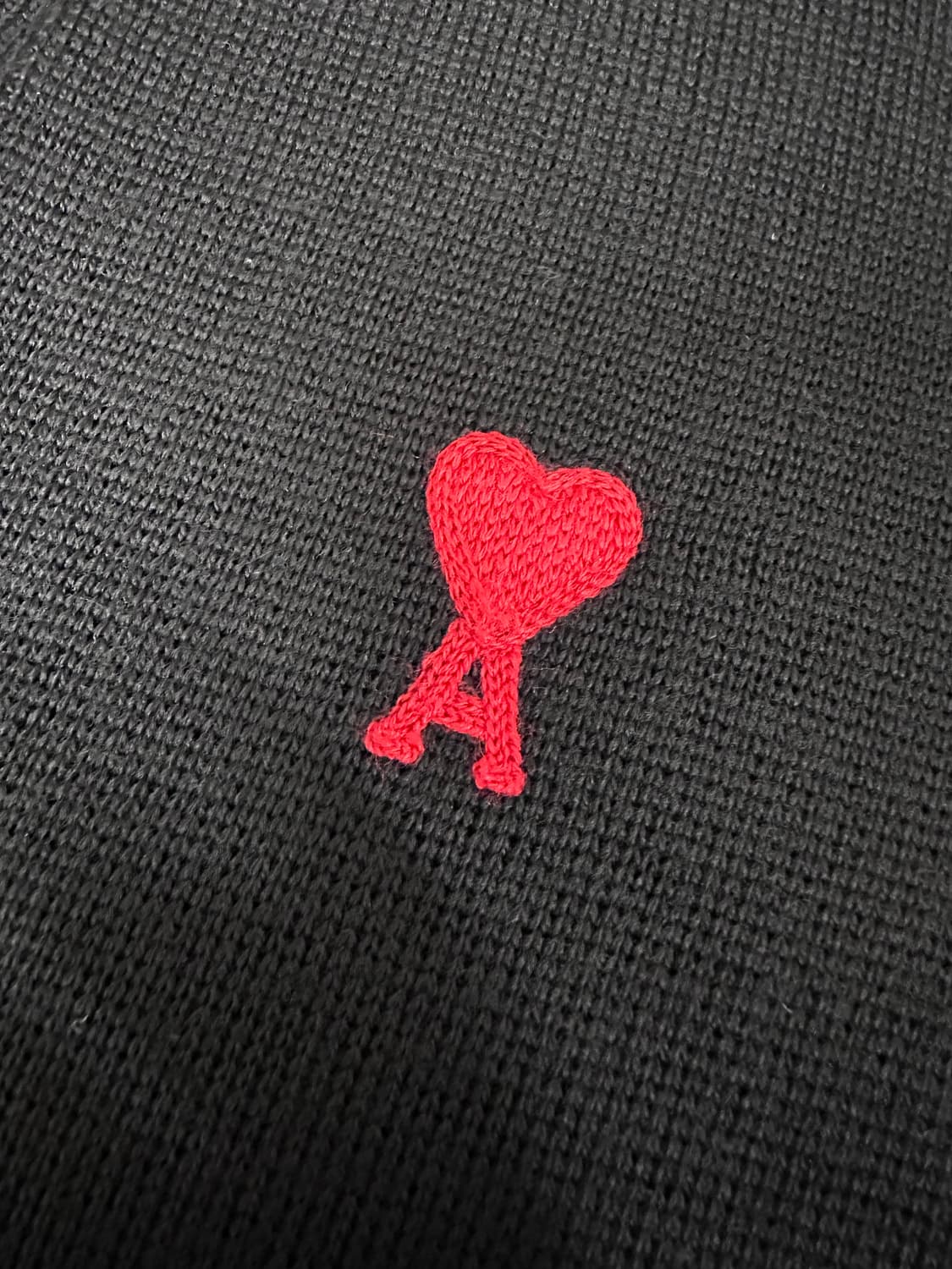 ami 아미 스몰 하트 로고 울 가디건 블랙 L 사이즈 상품이미지2