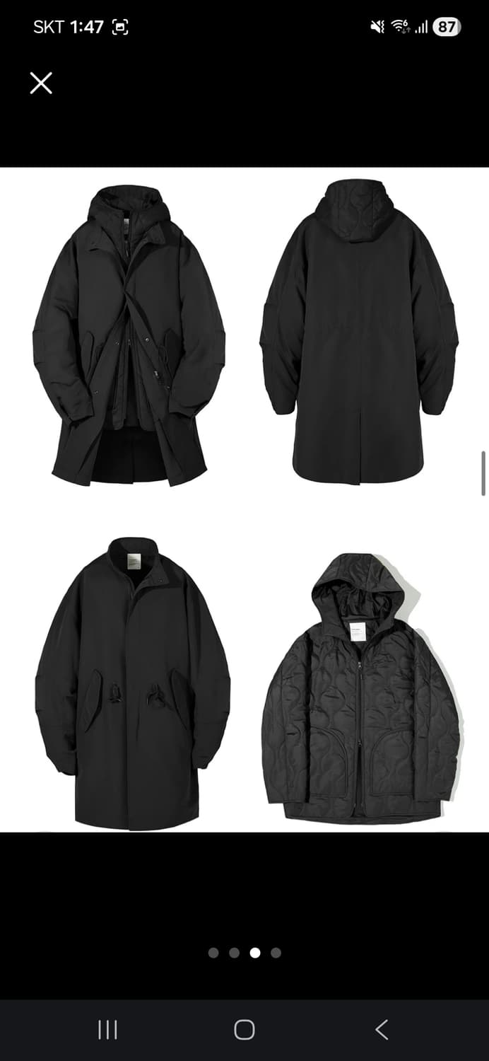 코드그라피 피쉬테일 롱파카 블랙 M 상품이미지4