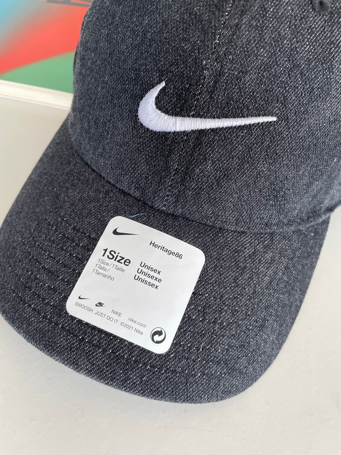 Nike ball cap 나이키 스우시 데님 볼캡 모자 상품이미지7