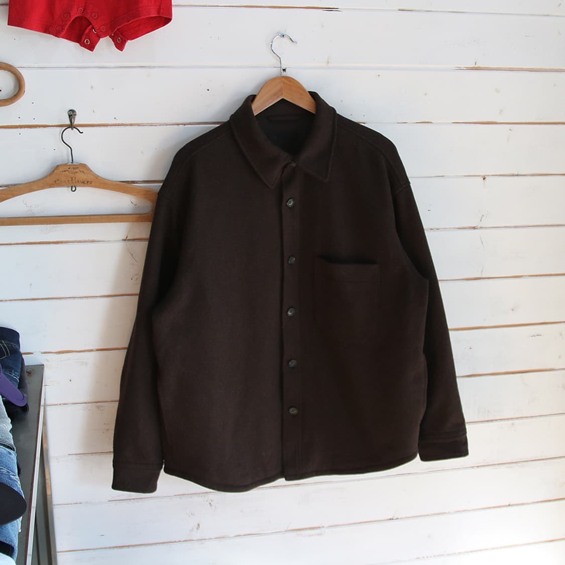 (착용컷) 유니클로 모직 셔츠 자켓 (남성용 105) 상품이미지1