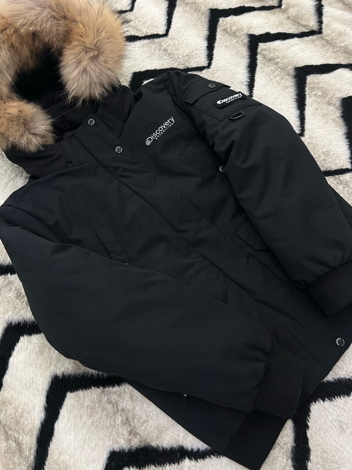 [M]디스커버리 마운틴쿡 구스 다운 숏패딩/블랙 상품이미지2