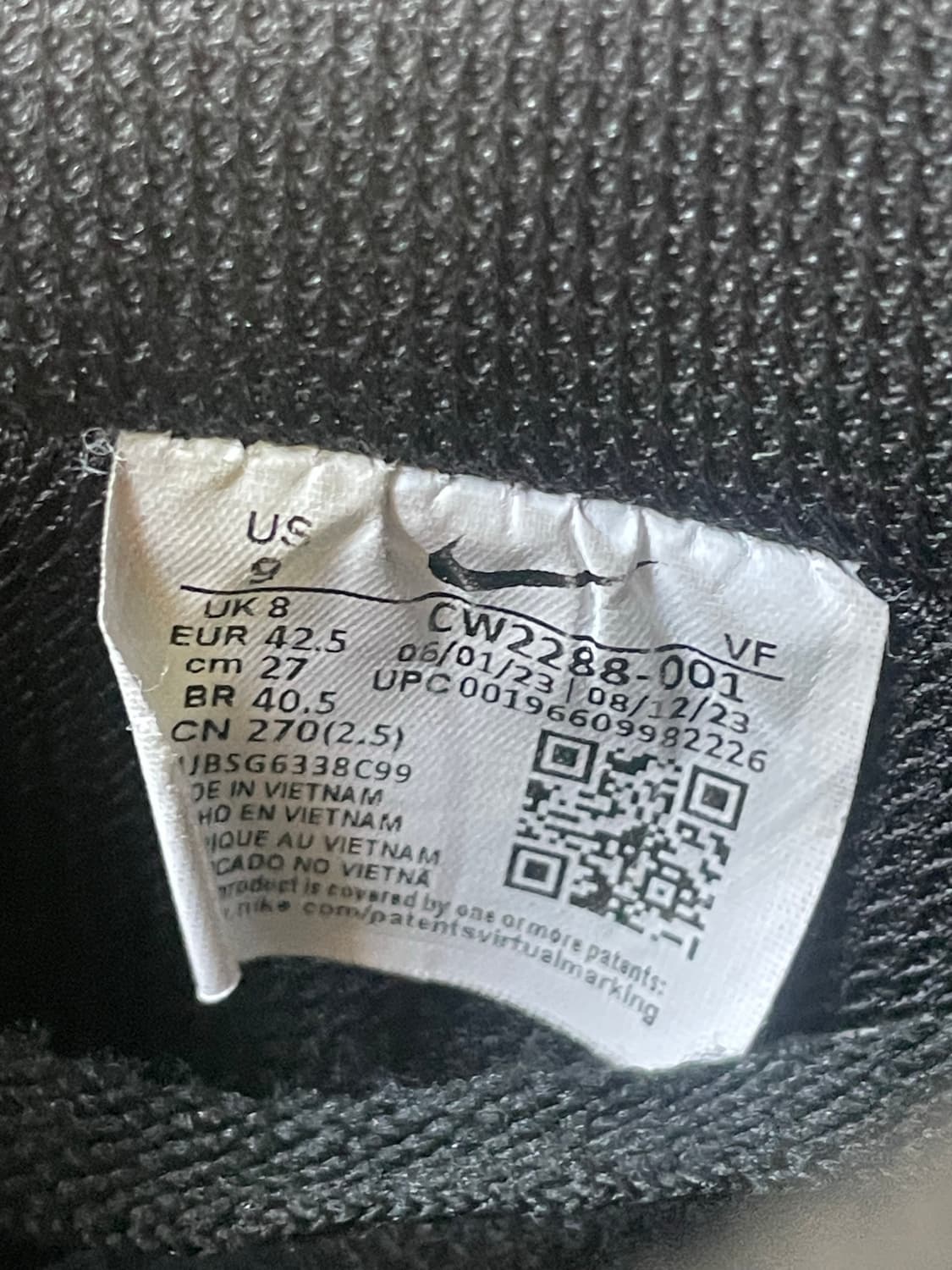 나이키 에어포스1 블랙 270 상품이미지8