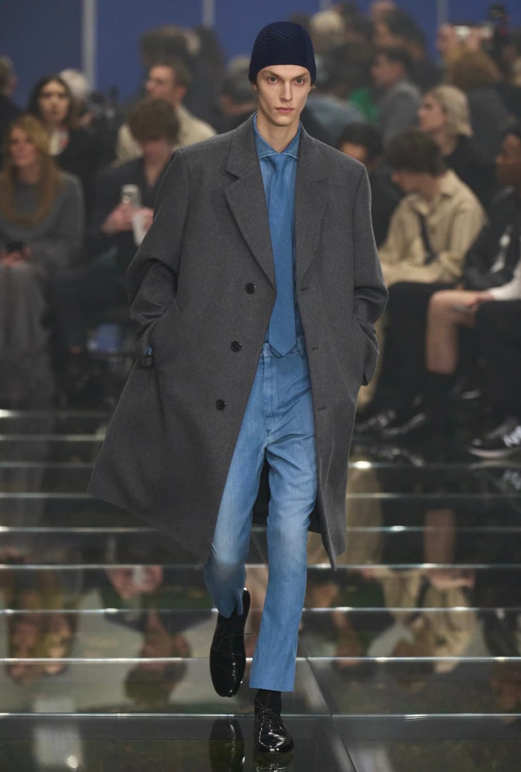 프라다 컬렉션 로고 텅 레더 레이스업슈즈 [9] 상품이미지1