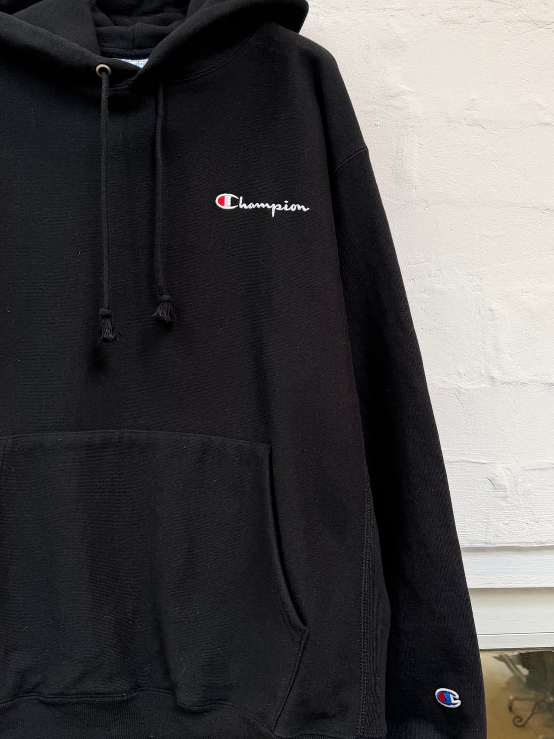 Champion 챔피온 리버스위브 후드티 블랙 L 상품이미지5
