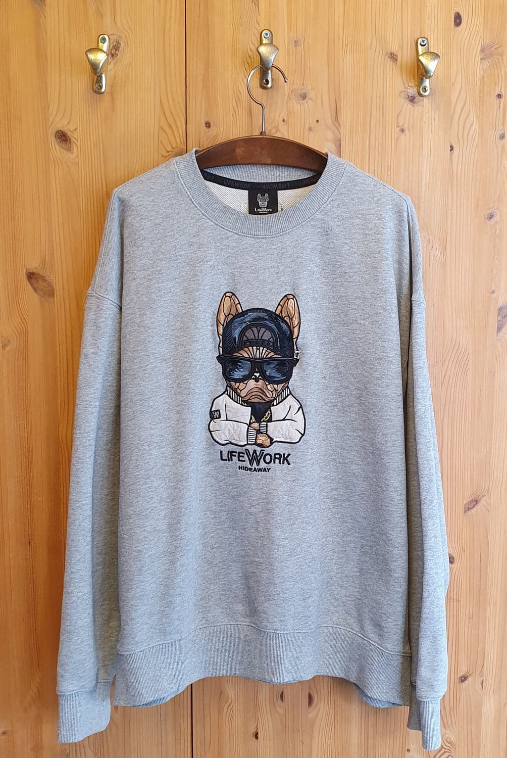 (새상품)100.라이프워크 힙독 오버사이즈 맨투맨  상품이미지1