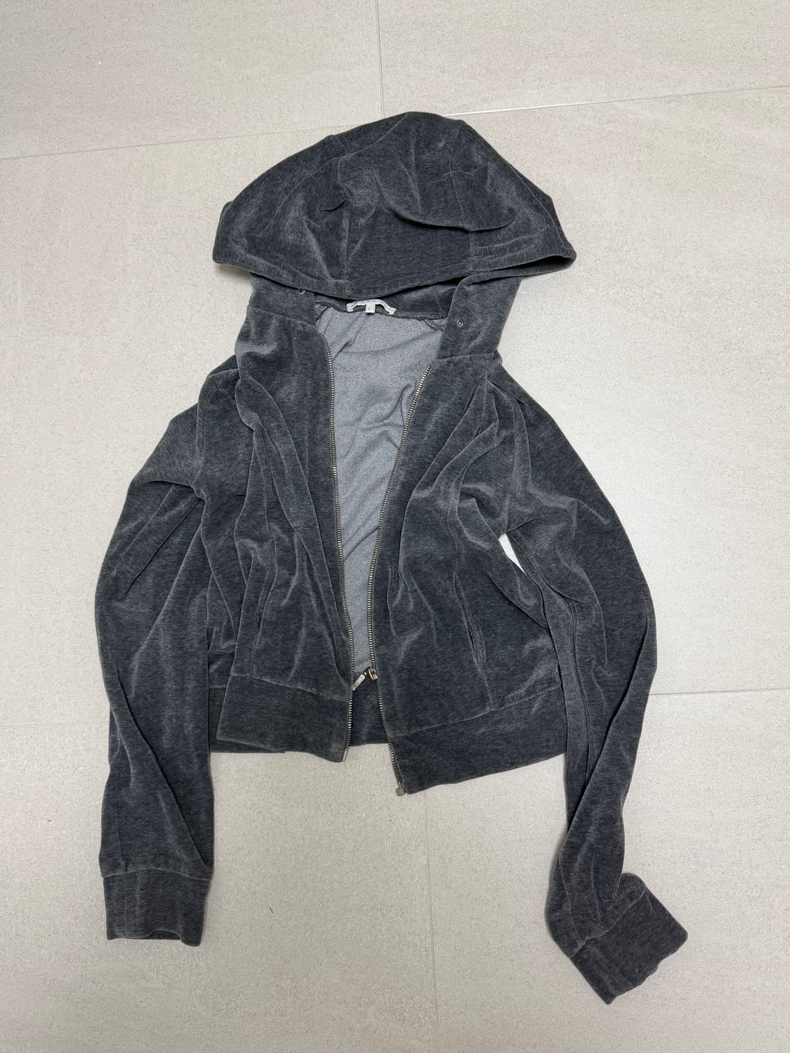 벨벳 후드집업 상품이미지1