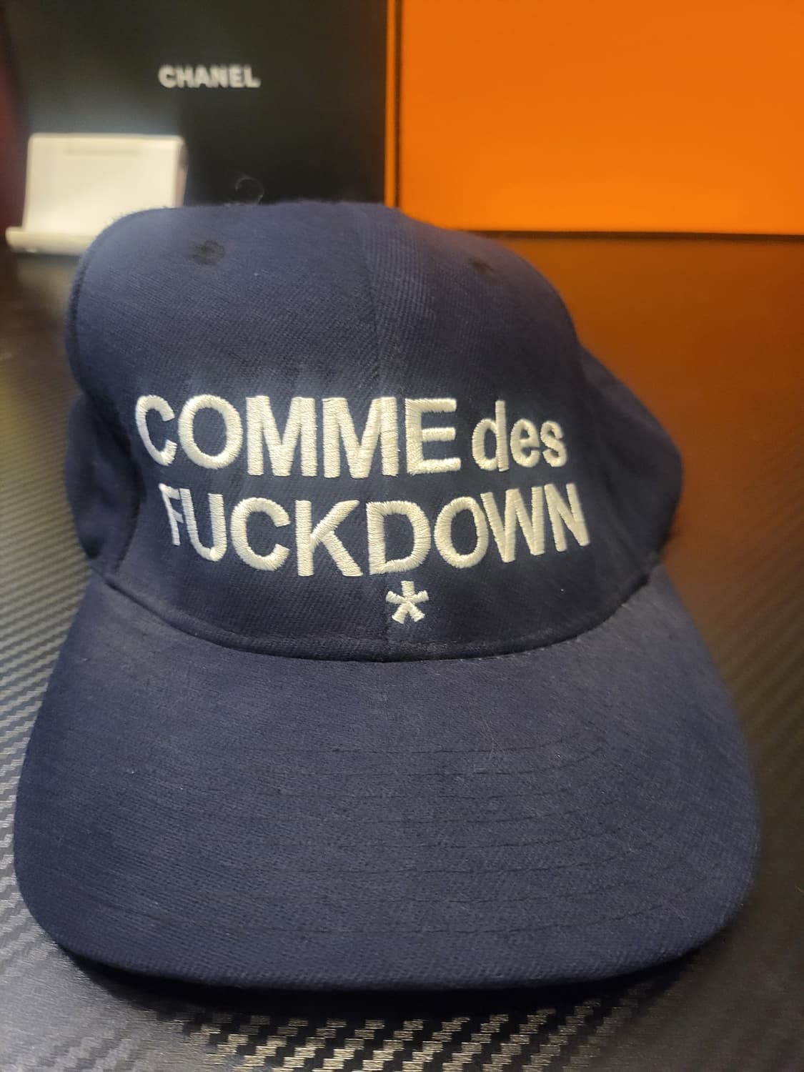 꼼데퍽다운 네이비 볼캡 COMME des FUCKDOWN 모자 상품이미지1