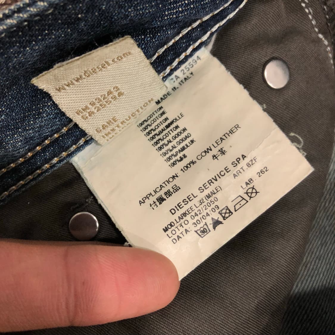 디젤 LARKEE 라키 디스 데미지 워싱 청바지 상품이미지8