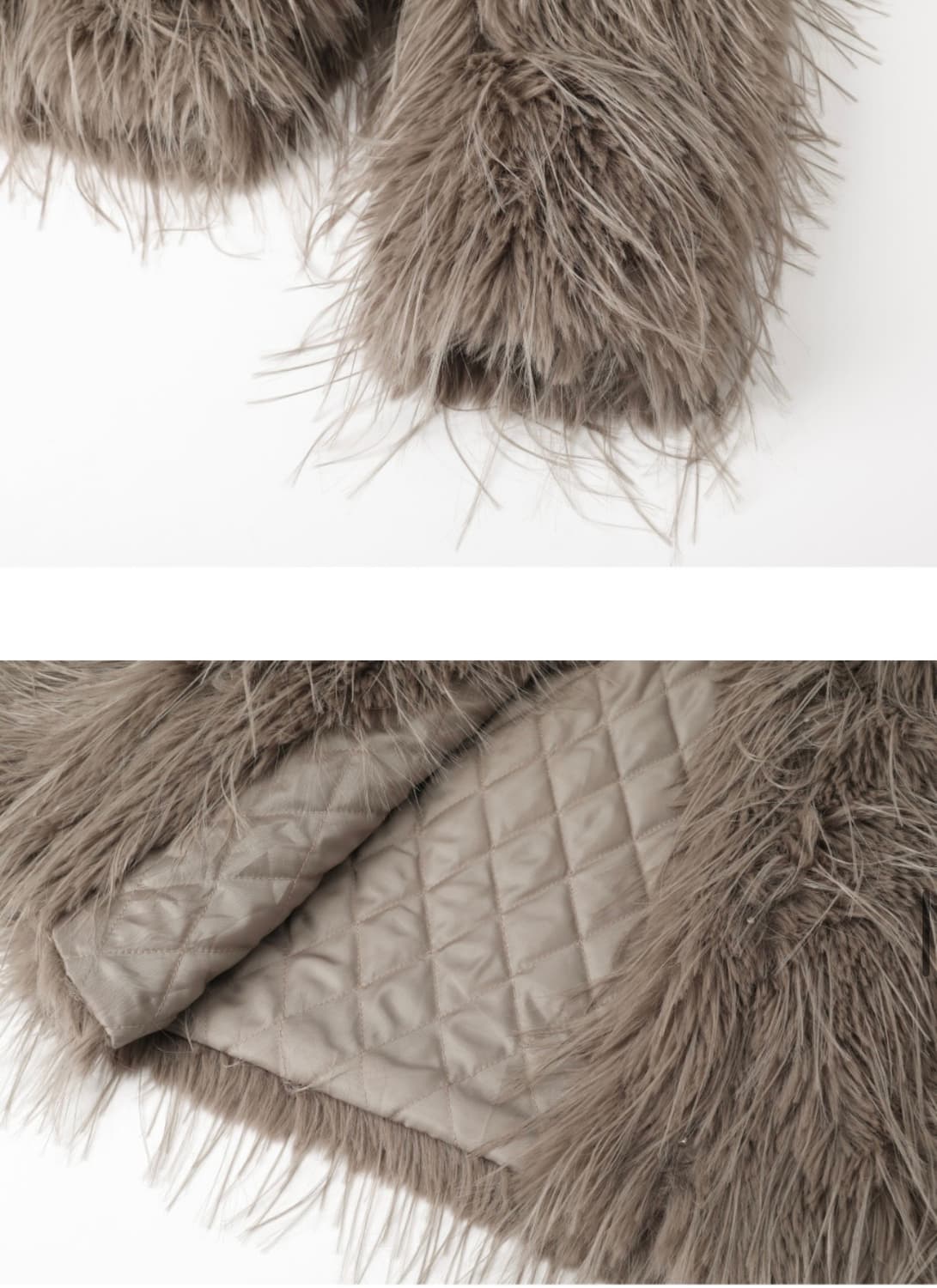 카키포인트 Shaggy Fur Jacket (brown) 상품이미지7