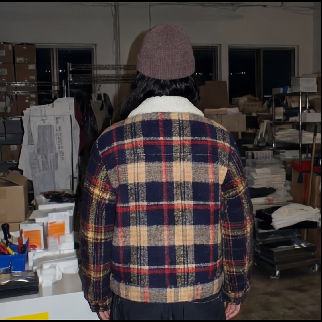 LEVI'S, SHERPA PLAID TRUCKER (S) FOR WOM 상품이미지3