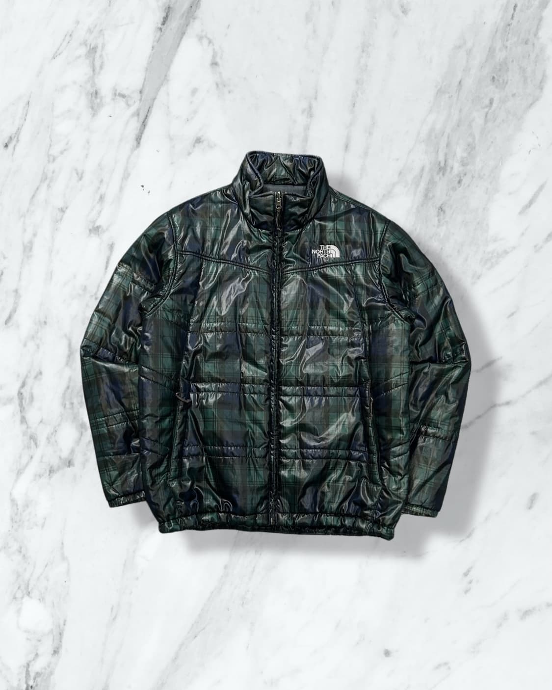 노스페이스 블랙와치 체크 패턴 경량패딩  상품이미지1