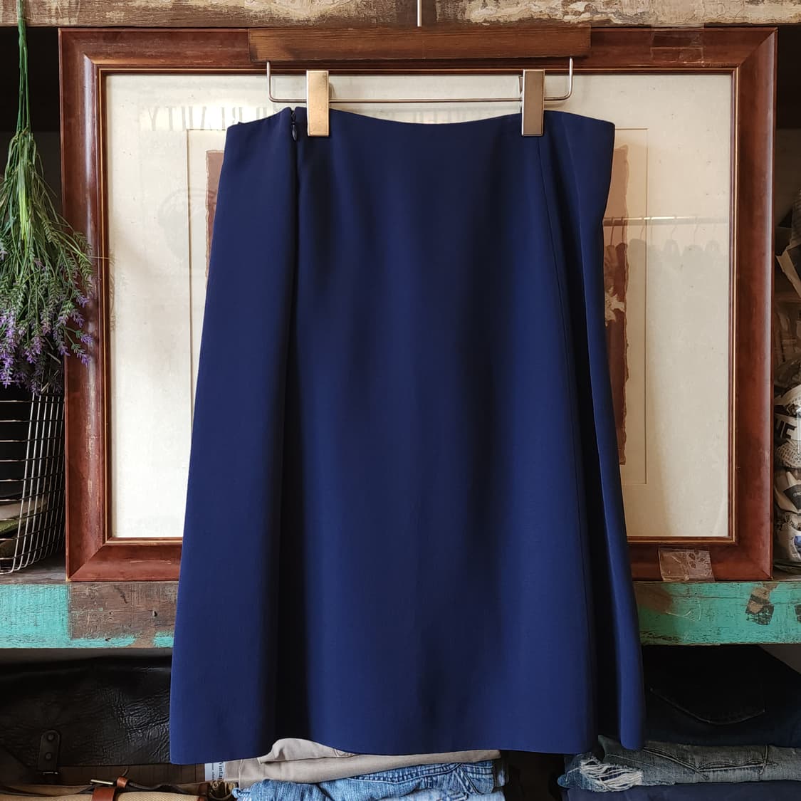 프라다 블루 오피스 스커트 44 상품이미지3