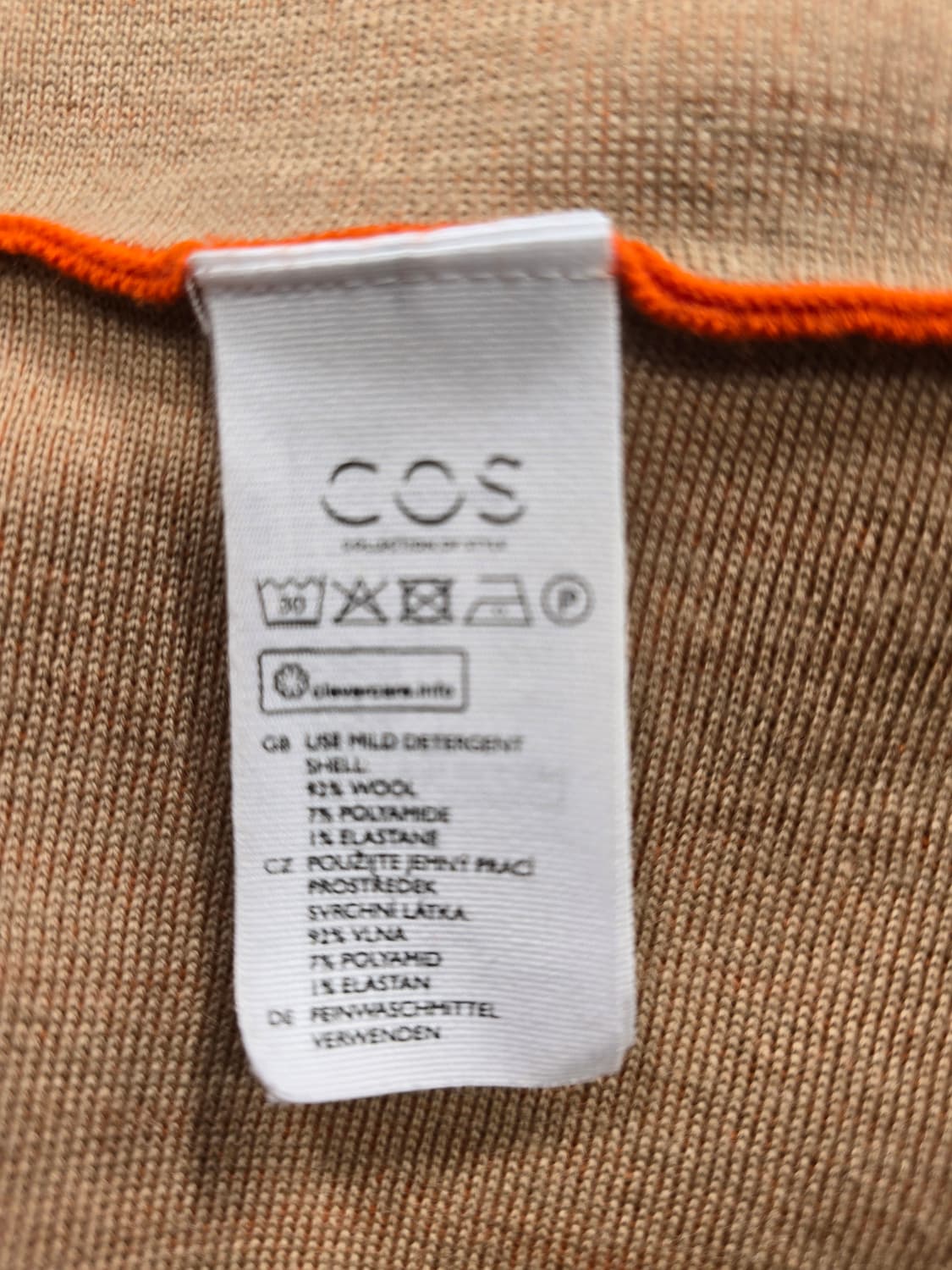 COS 코스 오렌지 보트넥 니트 롱티셔츠 S 상품이미지7