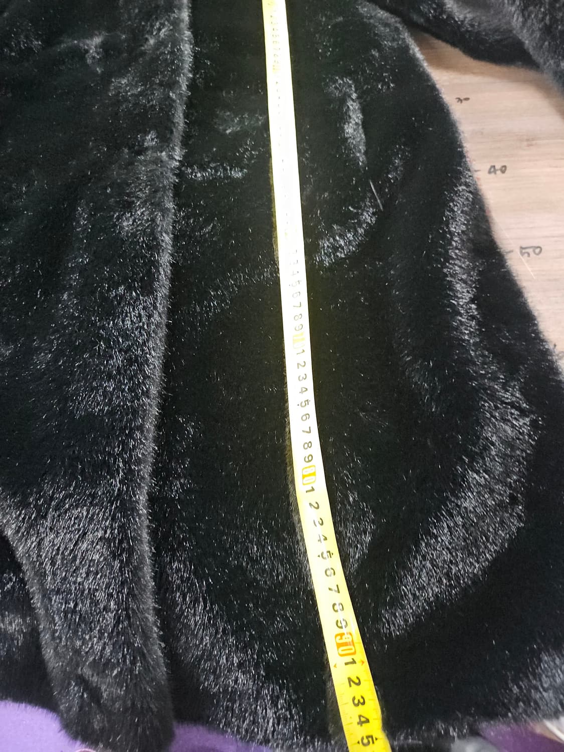 블랙 인조 퍼 코트  L 상품이미지7