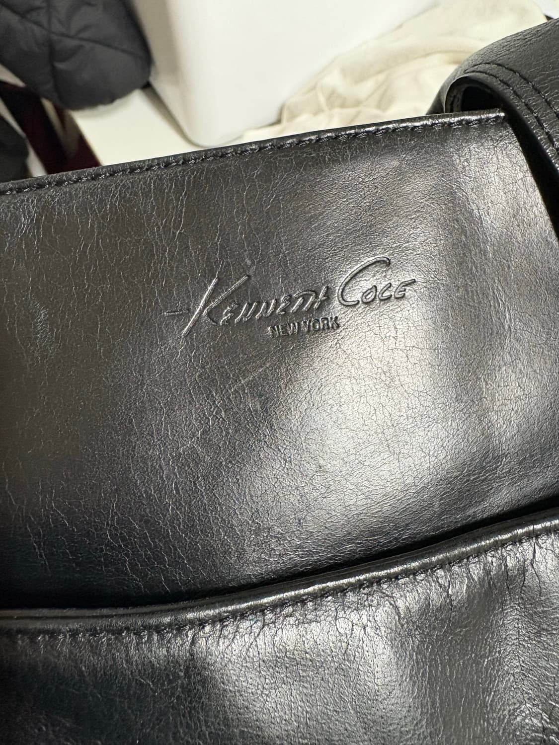 케네스콜 블랙 가죽 숄더백 (가죽가방 상품이미지3