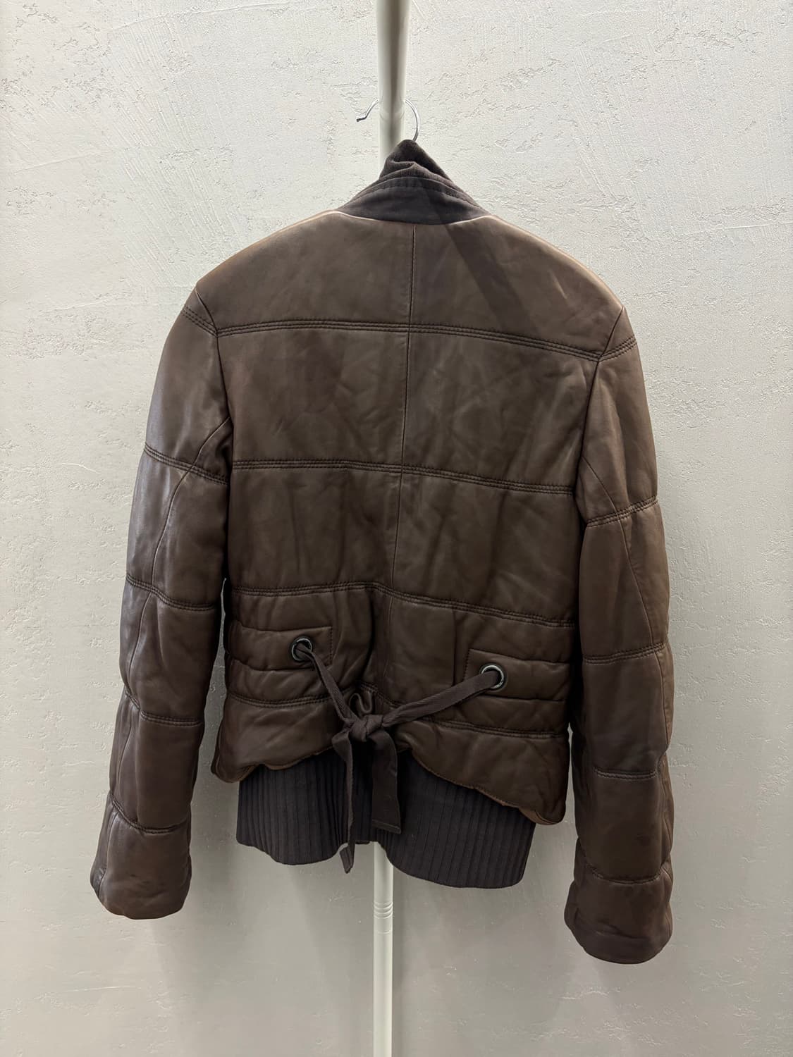 디젤 레더 니들워크 디테일 블루종 타입 재킷 S 상품이미지8