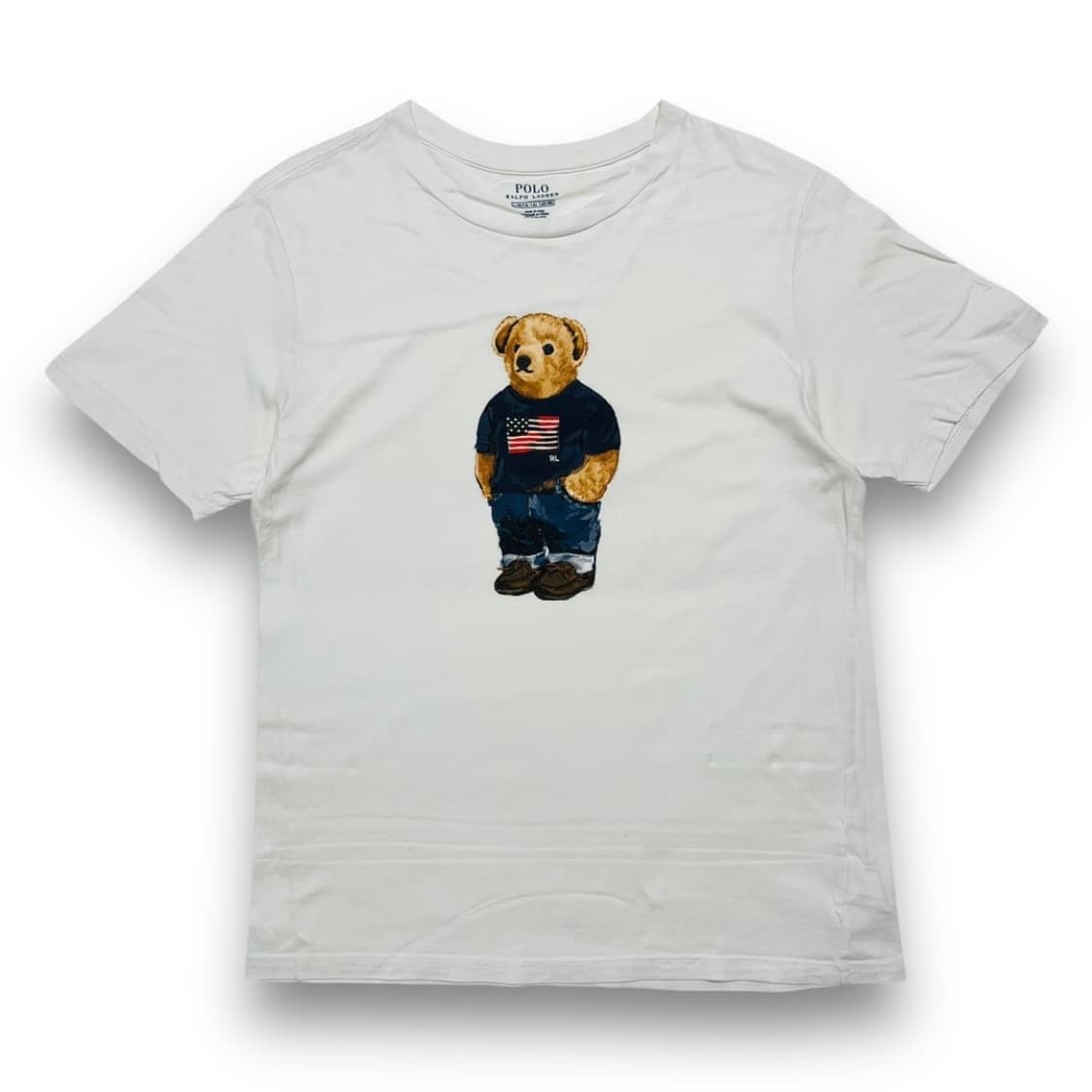 폴로 랄프로렌 미니멀 베어 화이트 반팔 티셔츠 상품이미지1