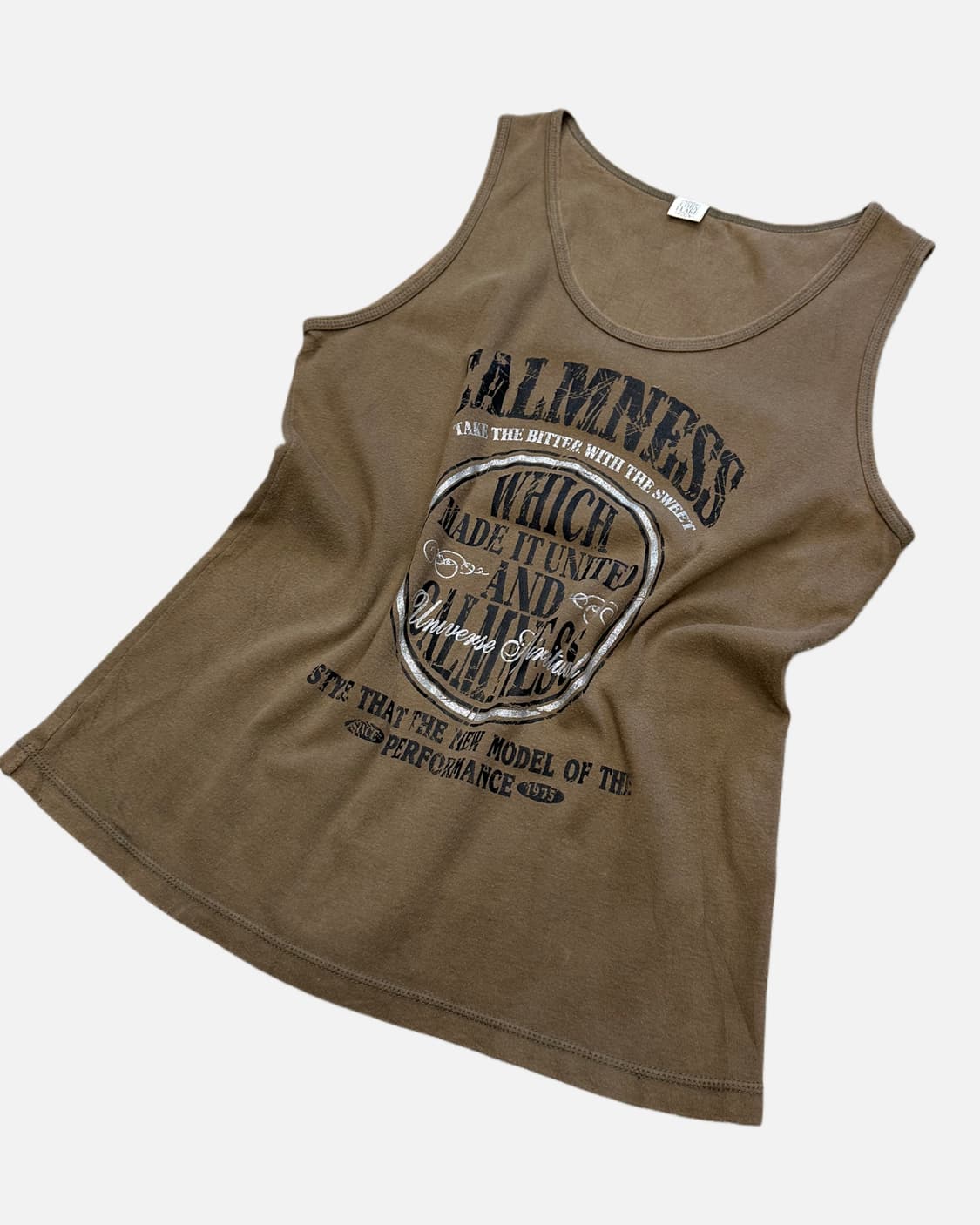 dark khaki printing sleeveless 상품이미지2