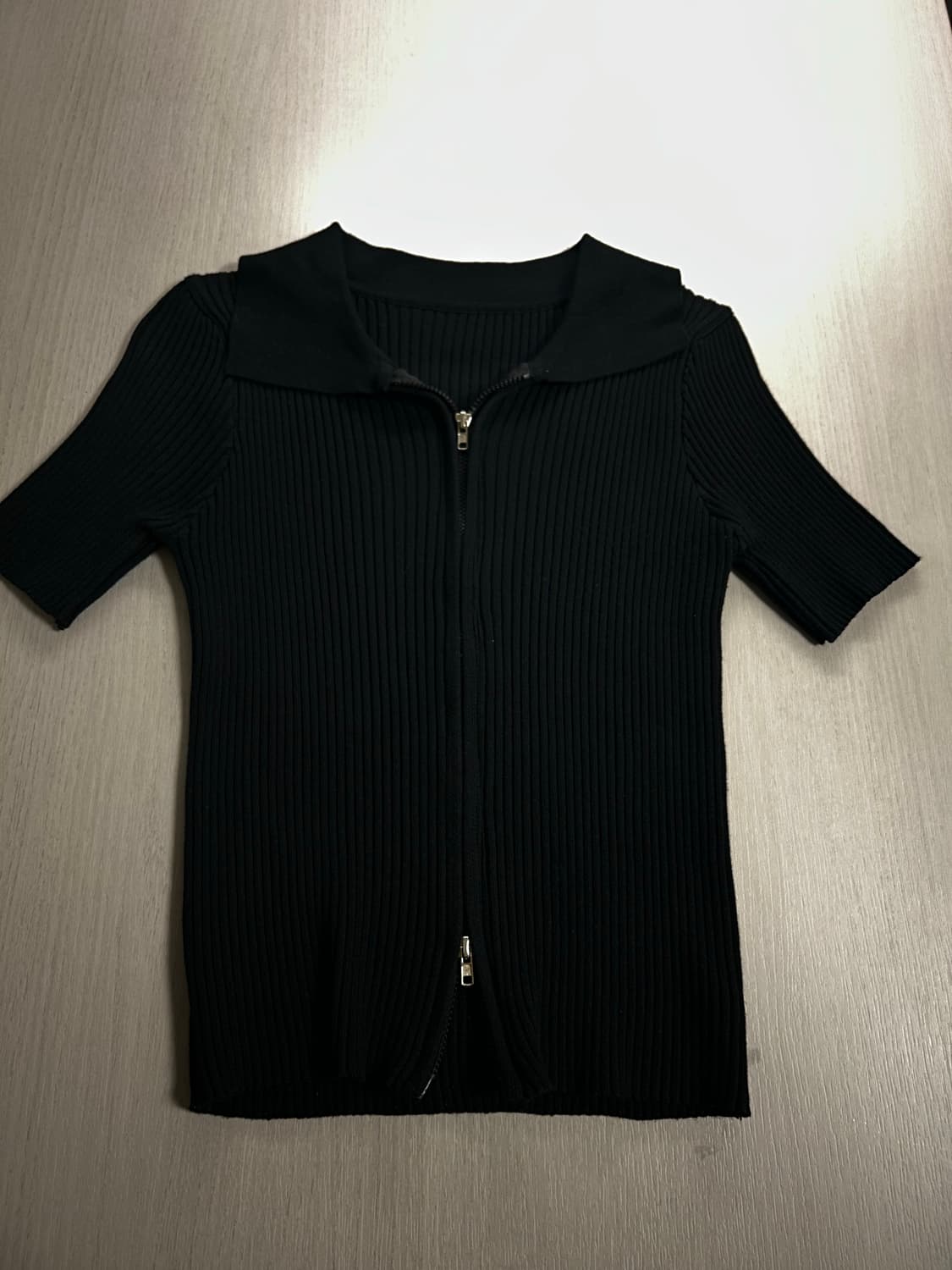 투웨이 블랙 집업 슬림핏 상품이미지1