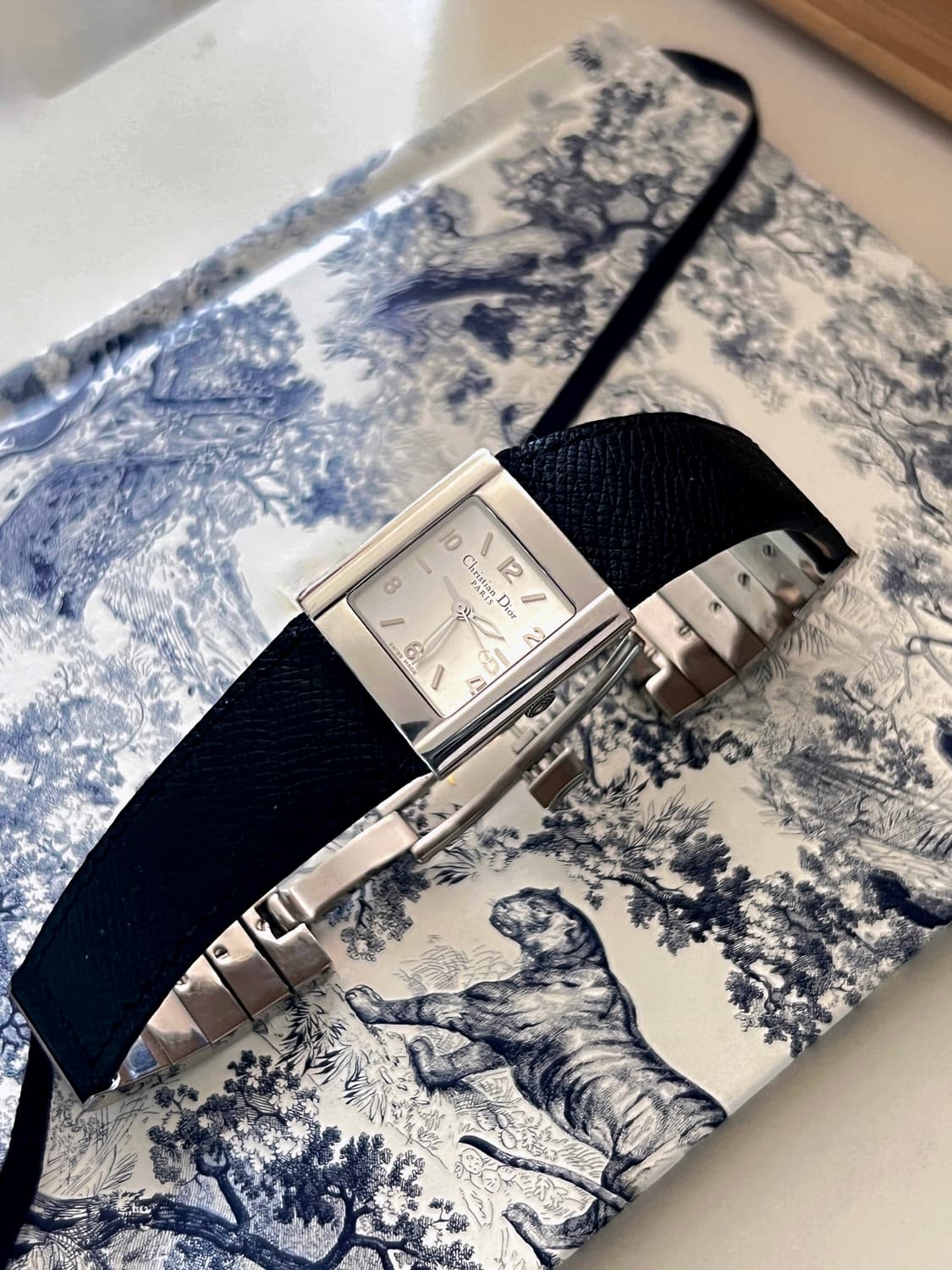 디올 리바 메탈 스퀘어 시계/정품감정 케어 상품이미지1