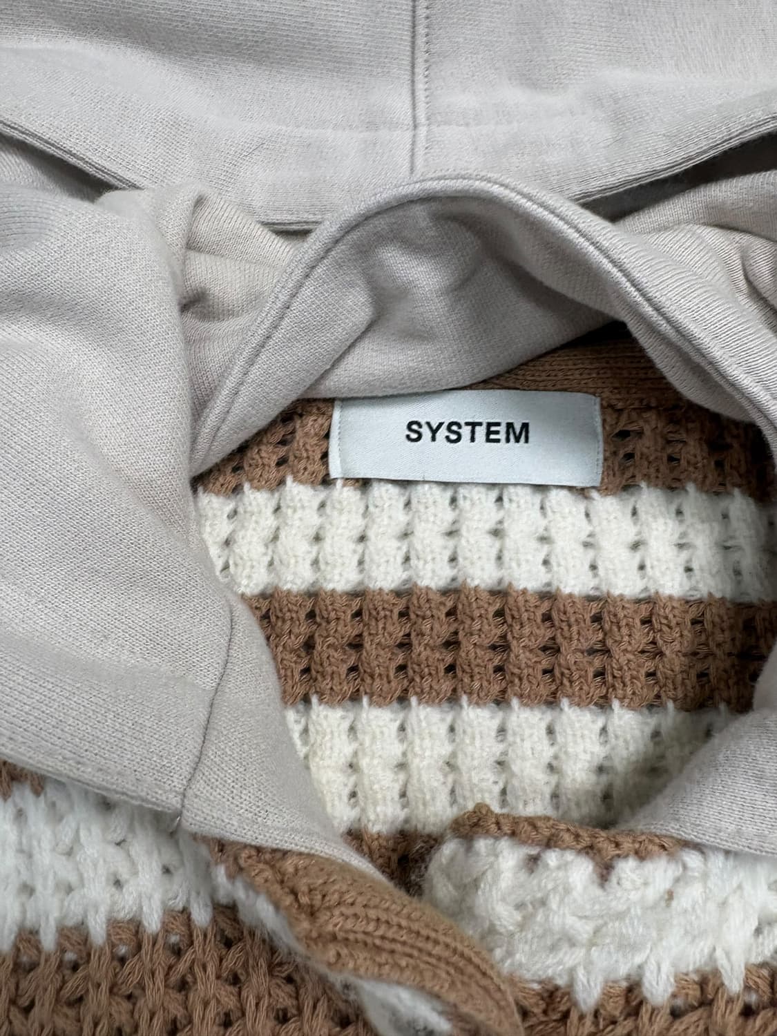 SYSTEM 반팔 니트 후드 가디건 상품이미지6