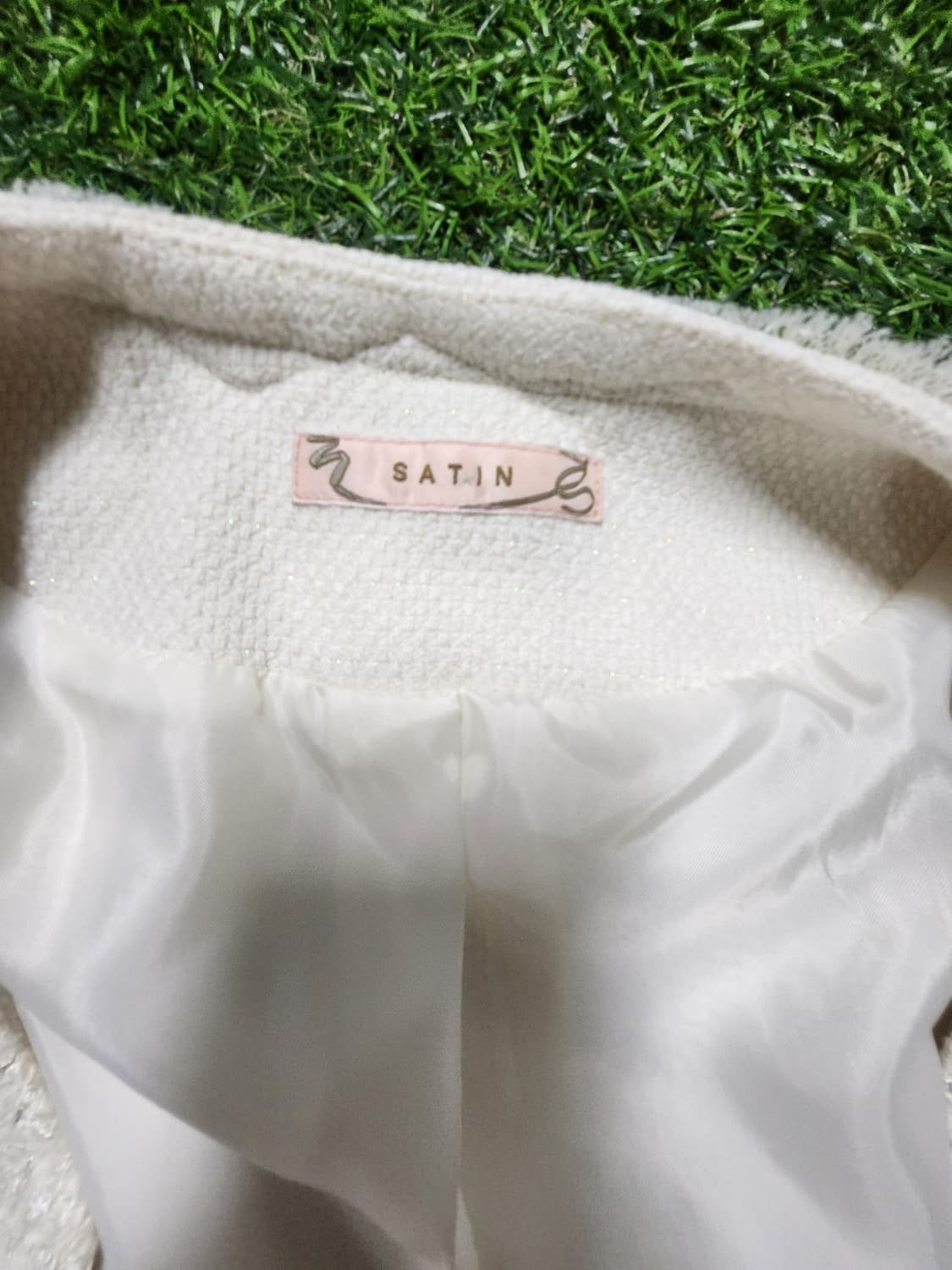 SATIN 진주 트위드 자켓 하객룩 여성자켓 상품이미지8