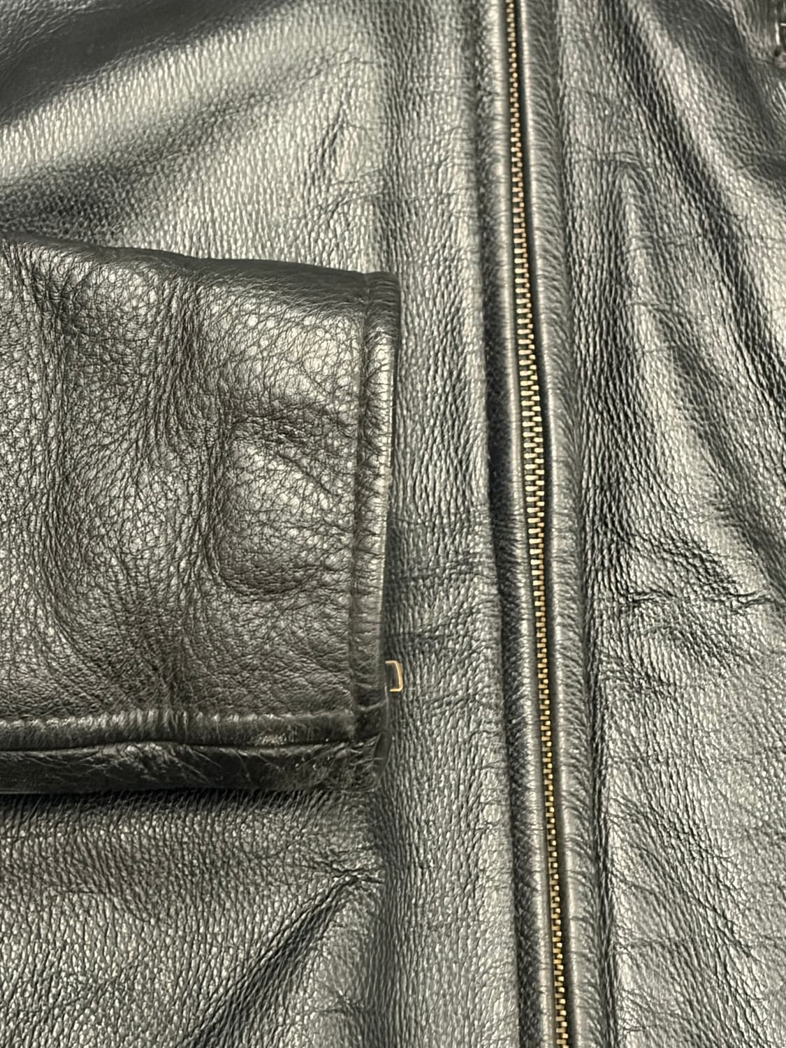 Cow leather biker jacket / 가죽 바이커 워크자켓 상품이미지4