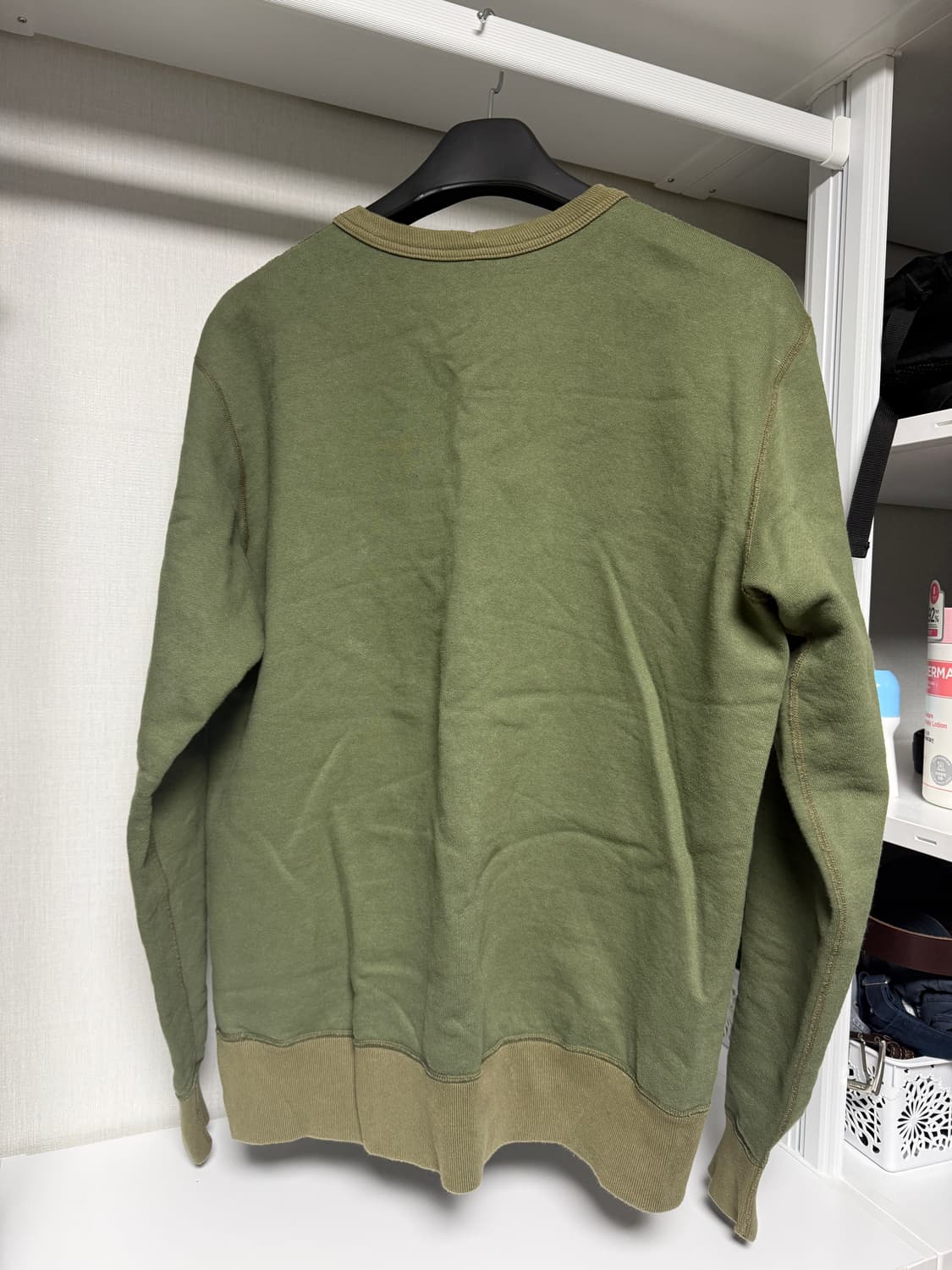 [XL] 버즈릭슨 크루넥 스웻셔츠 올리브 상품이미지3
