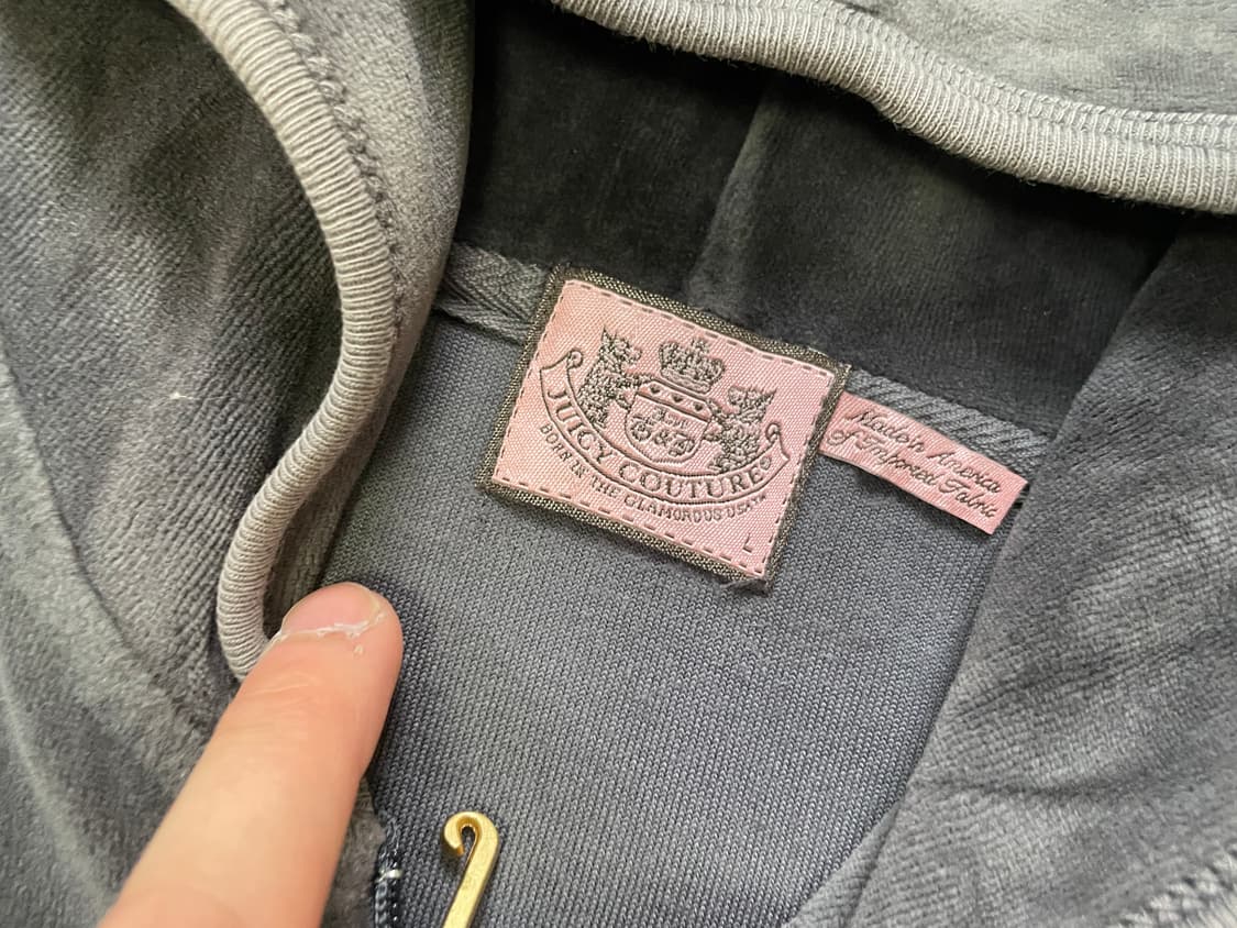 빈티지 juicy couture 쥬시 꾸뛰르 벨루어 후드 집업 상품이미지4