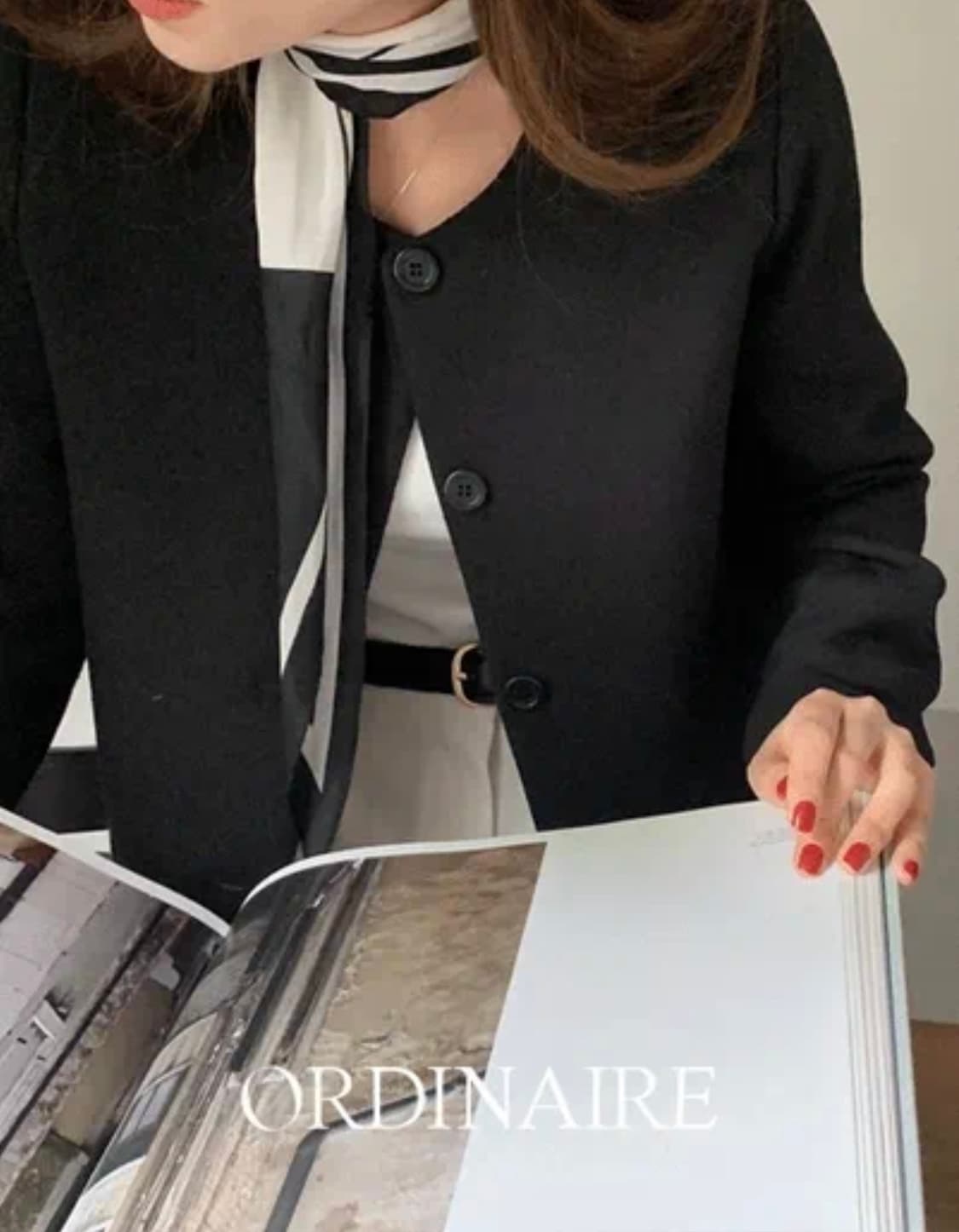 [새상품] 가내스라 보브 자켓 블랙 S 상품이미지2