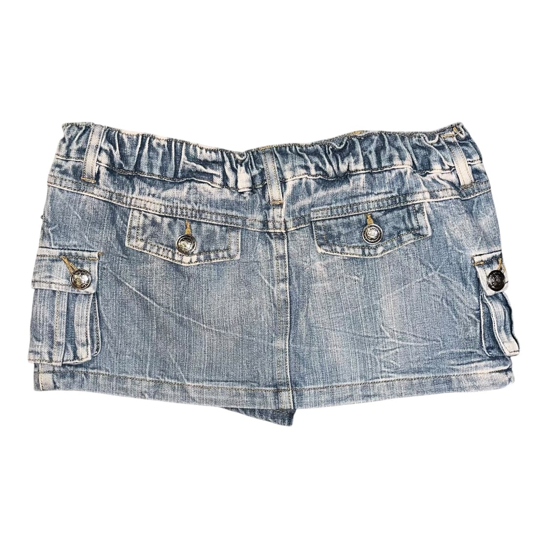 카고포켓 왕단추 데님 스커트 갸루y2k펑크 상품이미지4